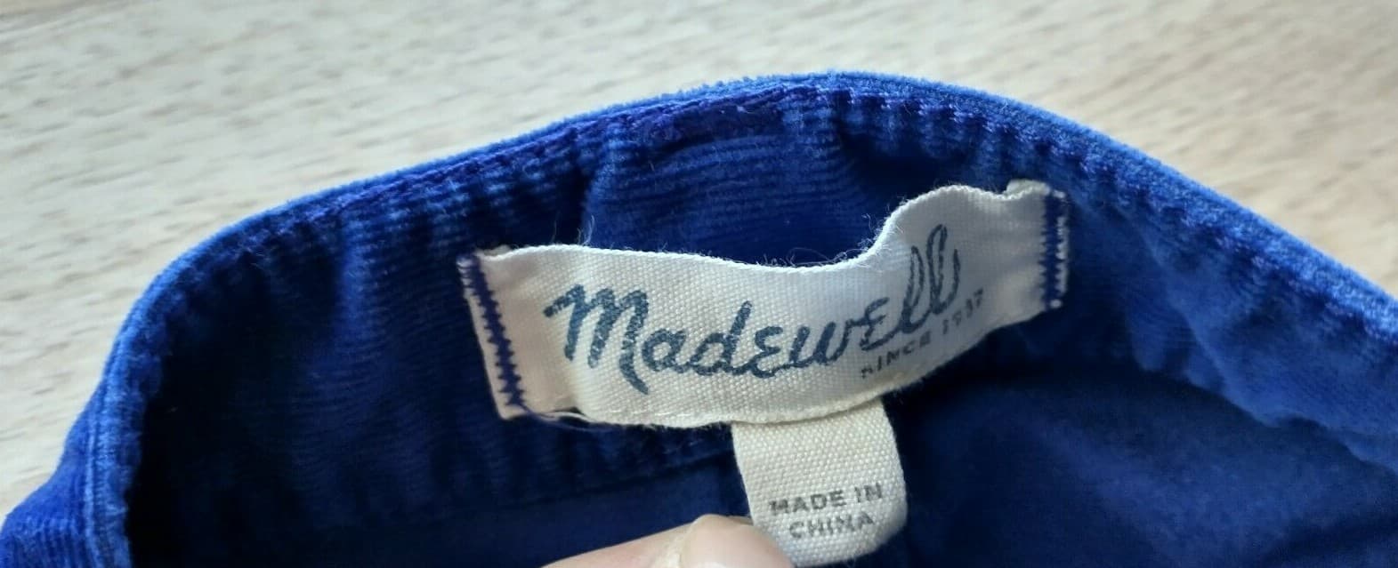 Madewell Skinny Skinny Corduroy Pants Zip Pocket Cotton Blend Blue Women 28x32 - Thumbnail 7