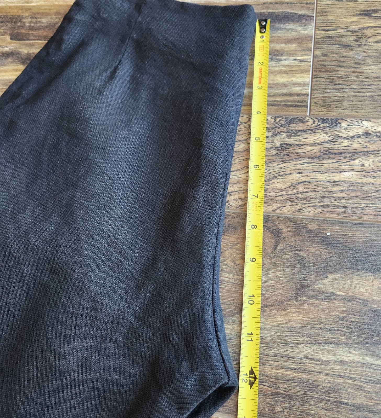 Jarbo Linen Blend Slim-Fit Ankle Cropped Pants Side-Zip Stretch Black Sz.34 - Thumbnail 12