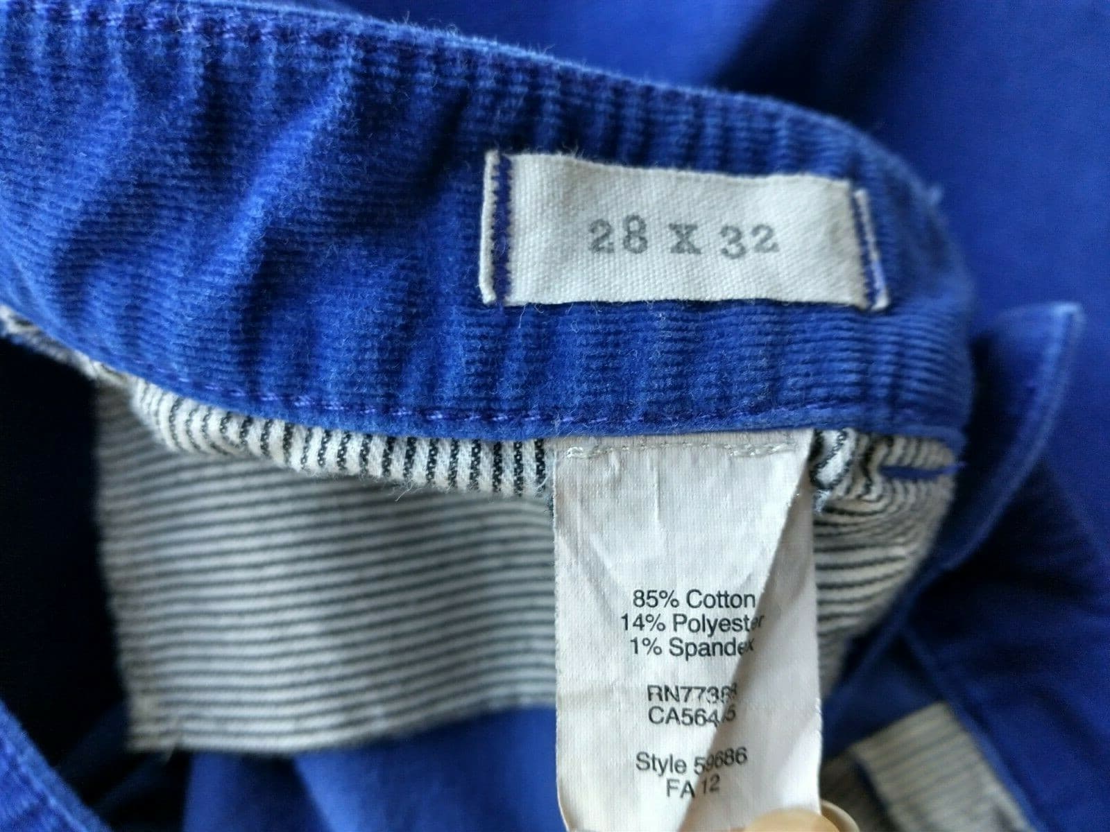 Madewell Skinny Skinny Corduroy Pants Zip Pocket Cotton Blend Blue Women 28x32 - Thumbnail 8