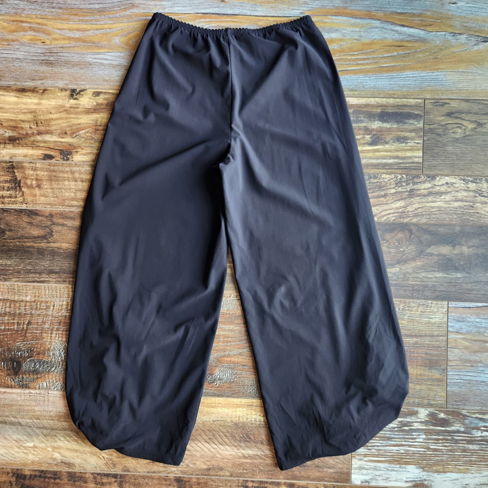 Deca De Vous A Nous France Jersey Lagenlook Cropped Pants Elastic Black Sz.0 - Thumbnail 5