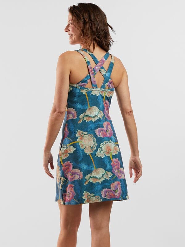 Title Nine Cirque De La Vie Dress Water Lily Built In Bra Zip Pocket Women's S - Thumbnail 8