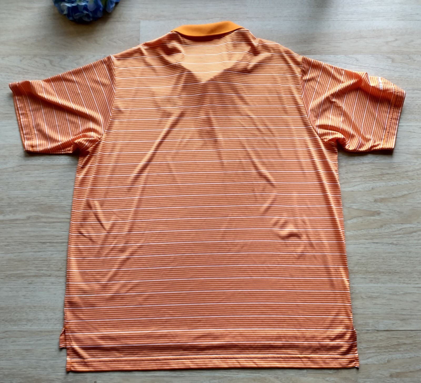 Adidas Climalite 2012 Invitational Men Golf Polo Shirt Orange Stripe Sz.2XL - Thumbnail 7