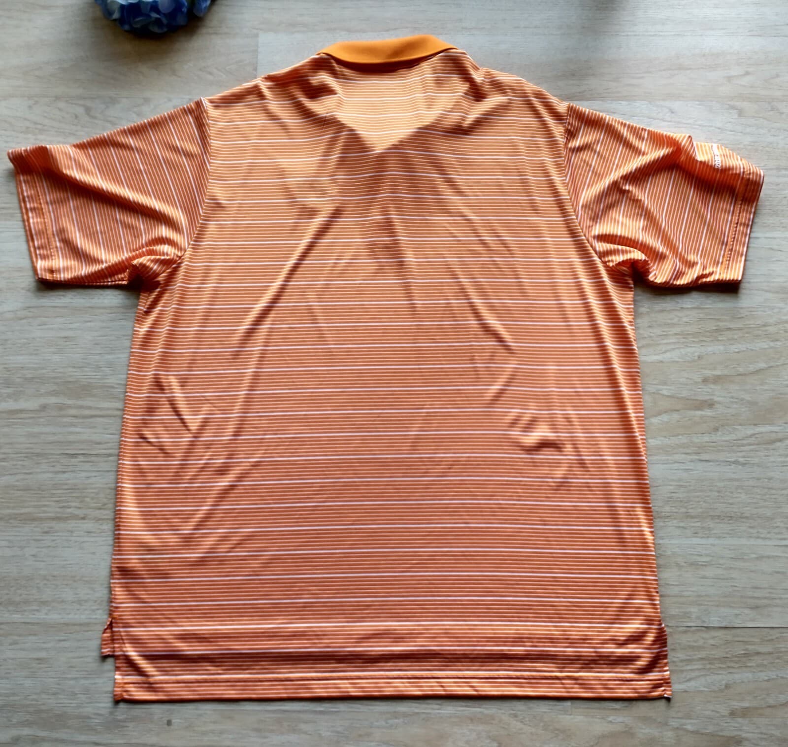 Adidas Climalite 2012 Invitational Men Golf Polo Shirt Orange Stripe Sz.2XL - Thumbnail 6