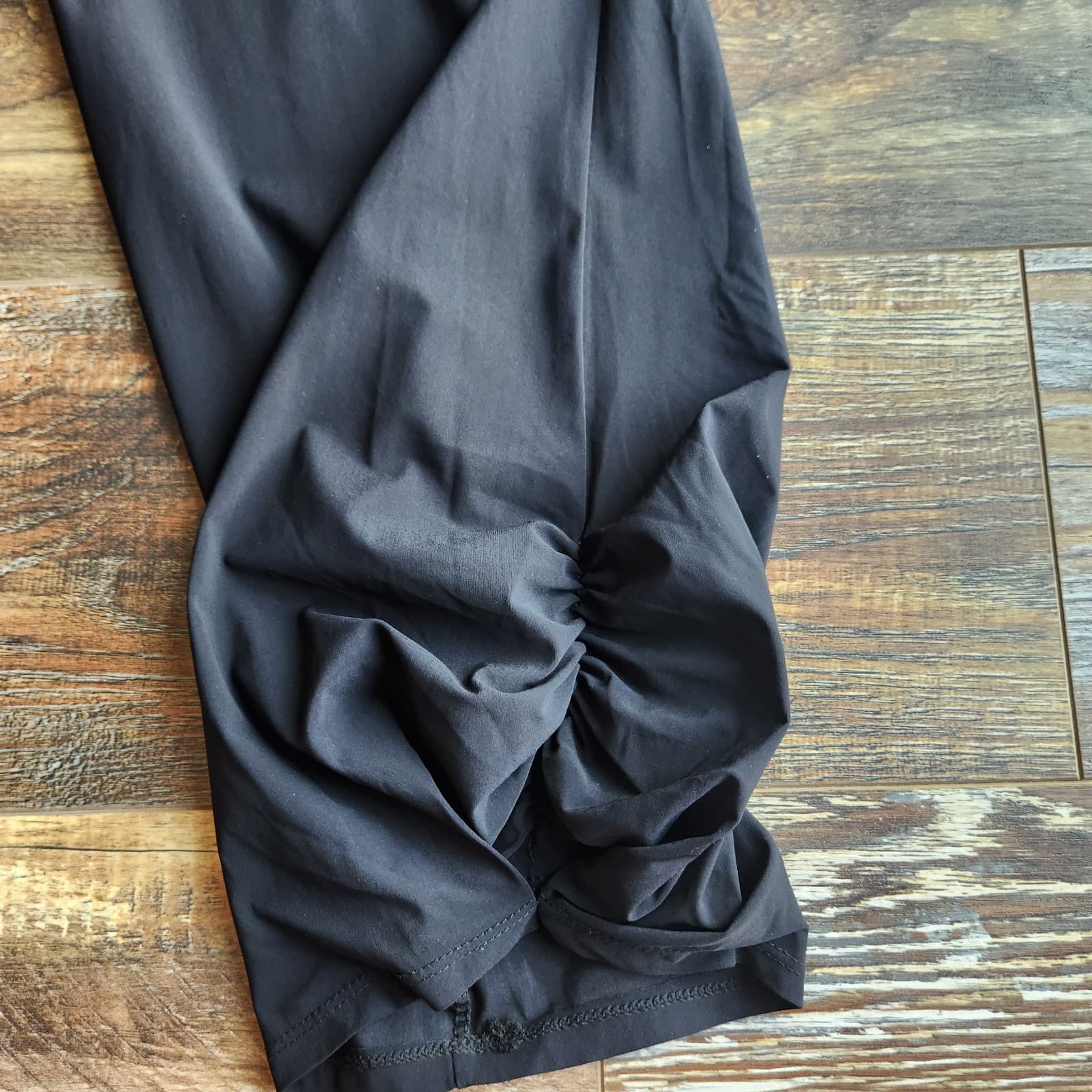 Deca De Vous A Nous France Jersey Lagenlook Cropped Pants Elastic Black Sz.0 - Thumbnail 3