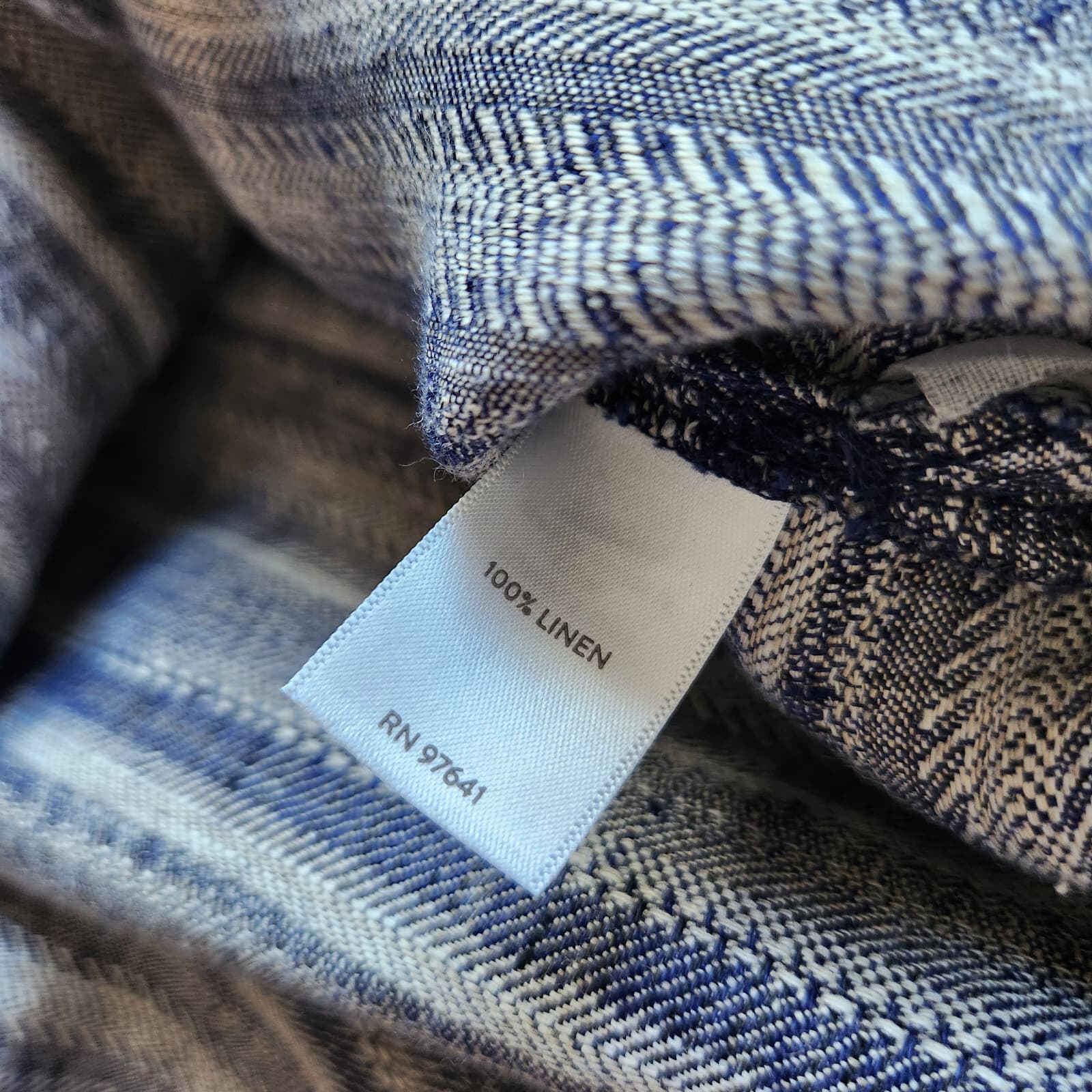 NWT Pure Jill Linen Tunic Shift Dress Key-Hole Sleeveless Pocket Sapphire L $129 - Thumbnail 10