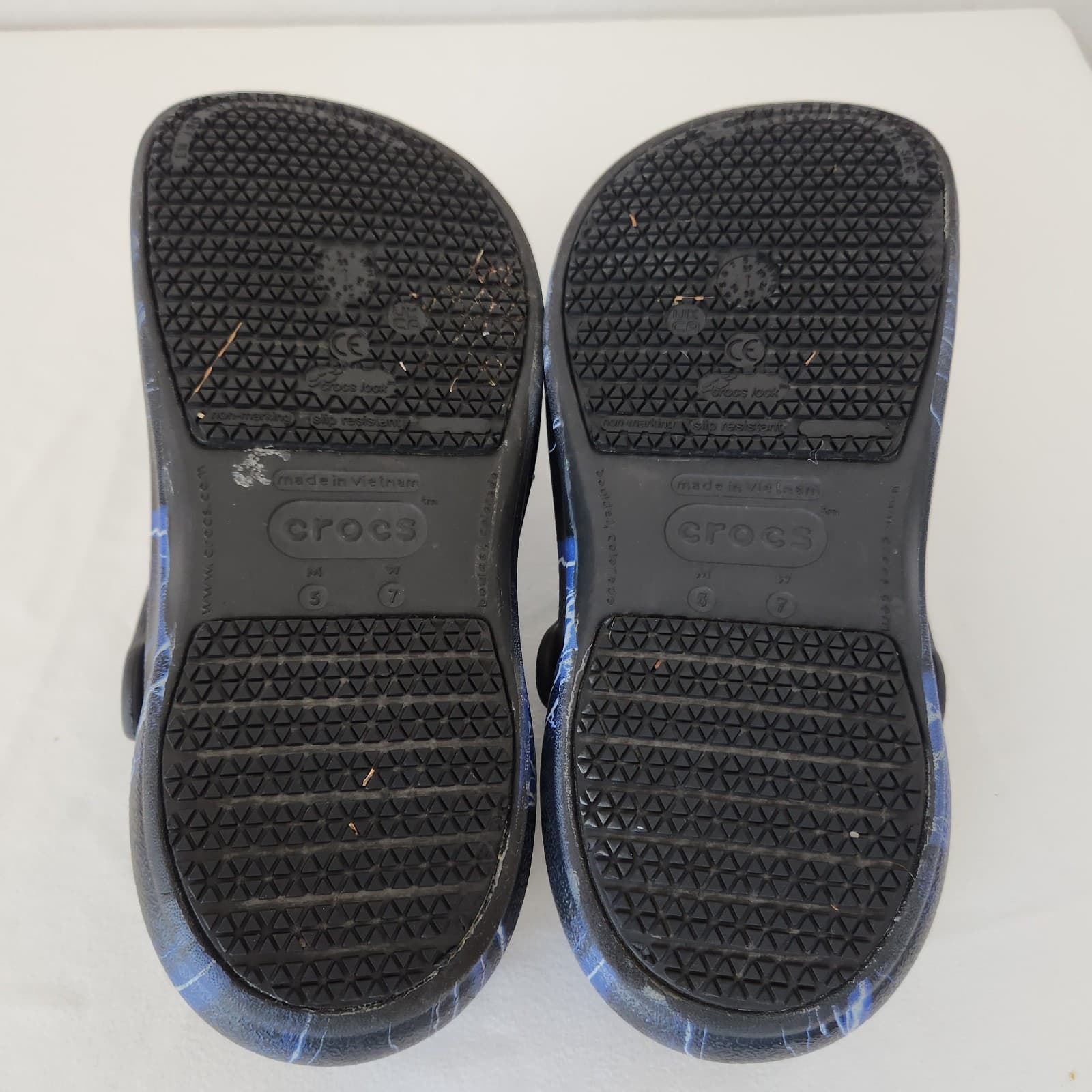 Crocs Bistro Lightning Bolt Comfort Clogs Slip Resistant Heel Strap Unisex M5 W7 - Thumbnail 10
