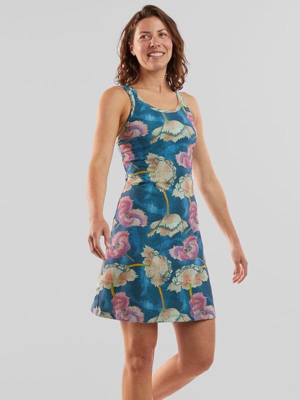 Title Nine Cirque De La Vie Dress Water Lily Built In Bra Zip Pocket Women's S - Thumbnail 6