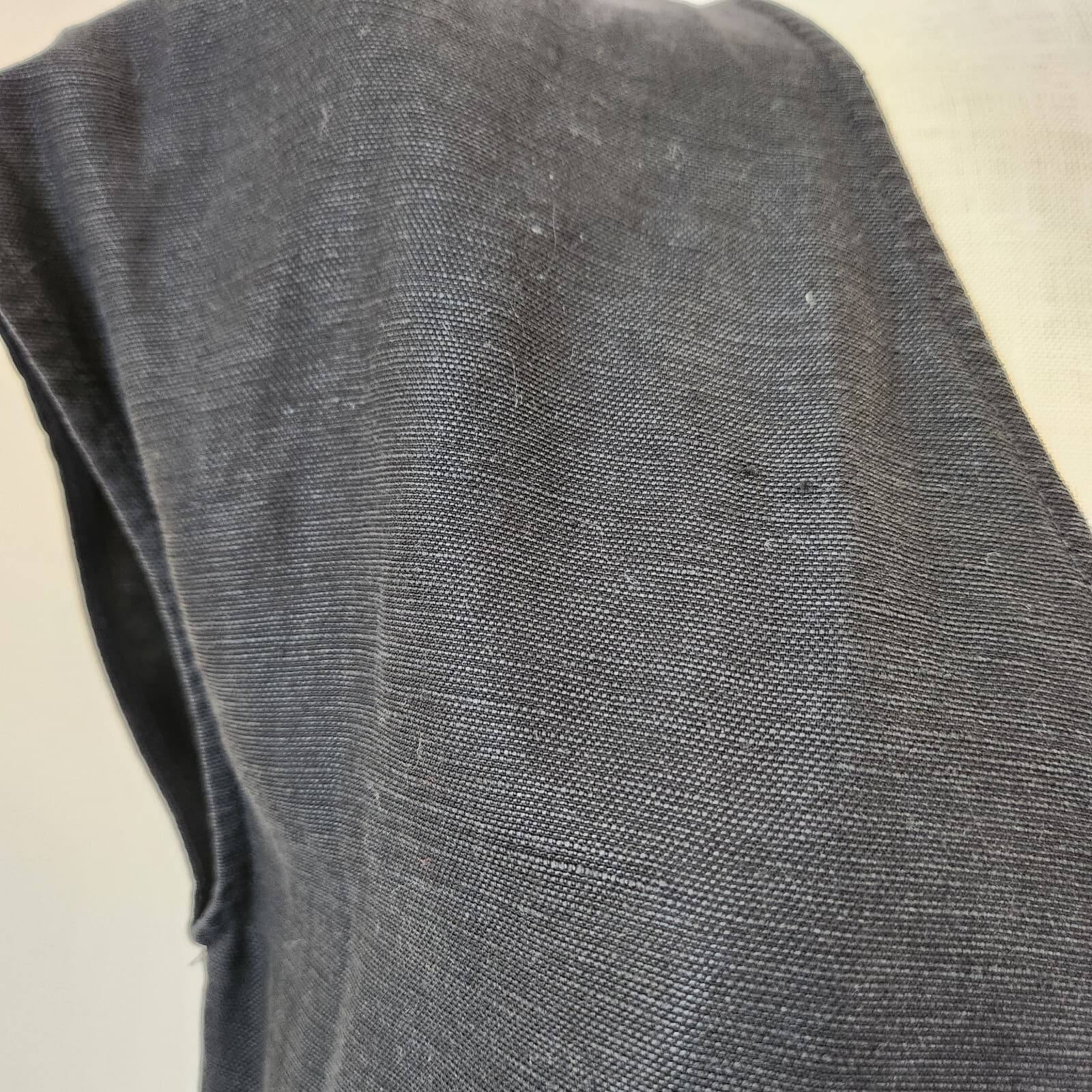 Aritzia Wilfred Brax Linen Blend Wrap Jumpsuit Wide Leg Pocket Black Sz.4 - Thumbnail 5