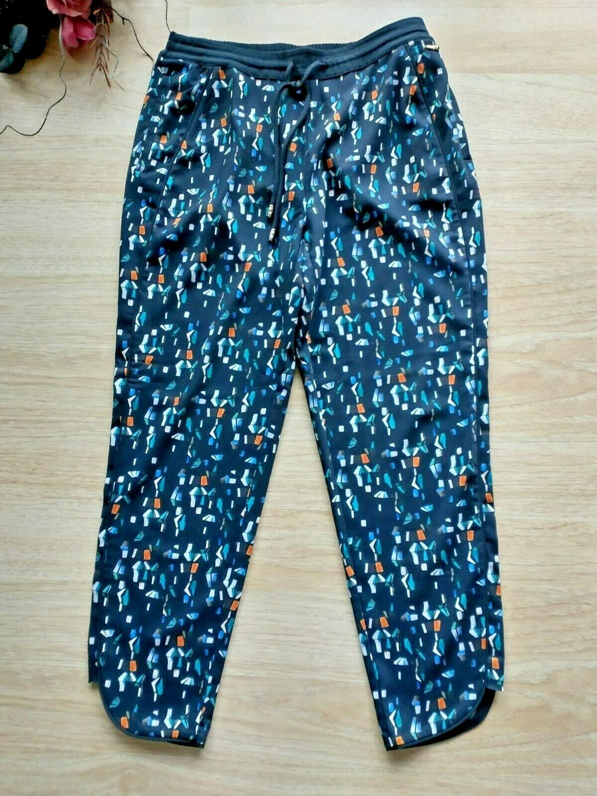 Ted Baker Esrig Print Jogger Pants Drawstring Multicolor Women Waist 30 in. - Thumbnail 3