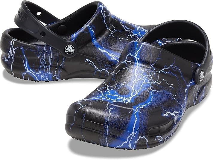 Crocs Bistro Lightning Bolt Comfort Clogs Slip Resistant Heel Strap Unisex M5 W7 - Thumbnail 4