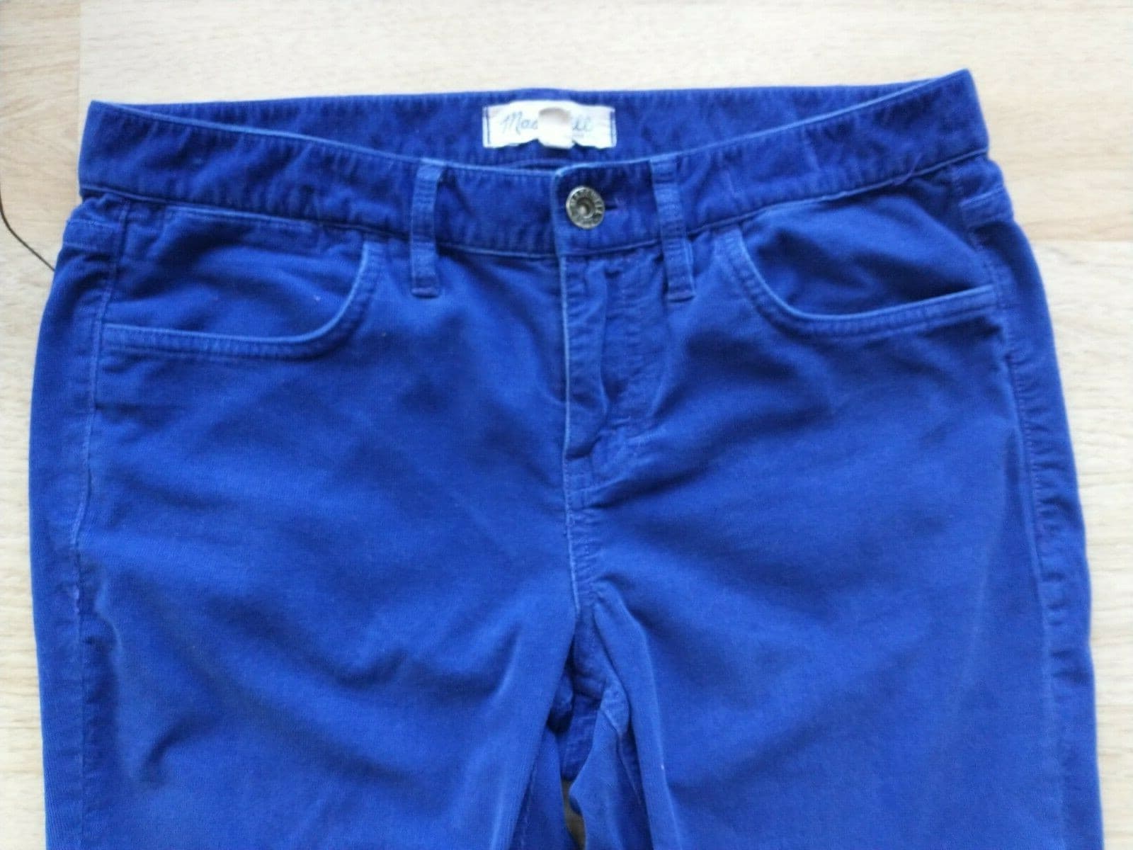 Madewell Skinny Skinny Corduroy Pants Zip Pocket Cotton Blend Blue Women 28x32 - Thumbnail 5