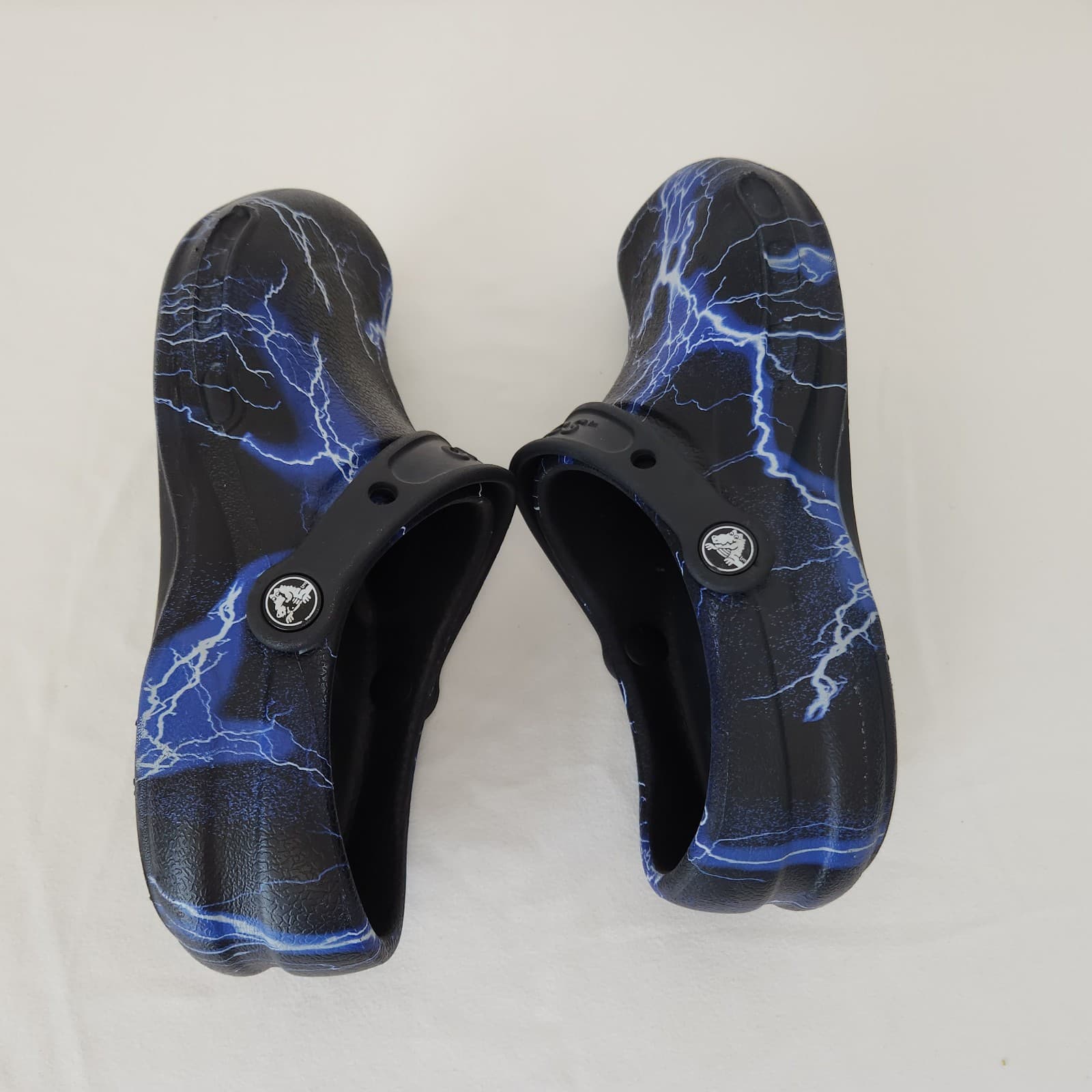 Crocs Bistro Lightning Bolt Comfort Clogs Slip Resistant Heel Strap Unisex M5 W7 - Thumbnail 9