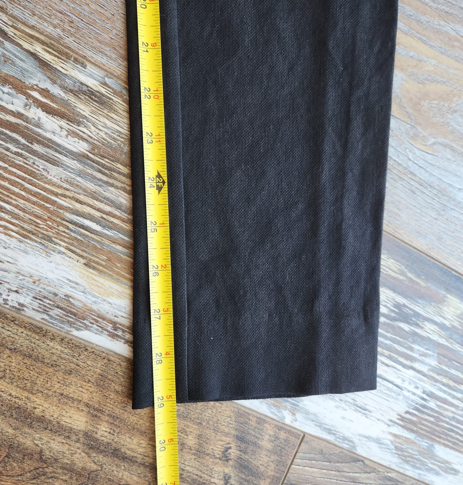 Jarbo Linen Blend Slim-Fit Ankle Cropped Pants Side-Zip Stretch Black Sz.34 - Thumbnail 11