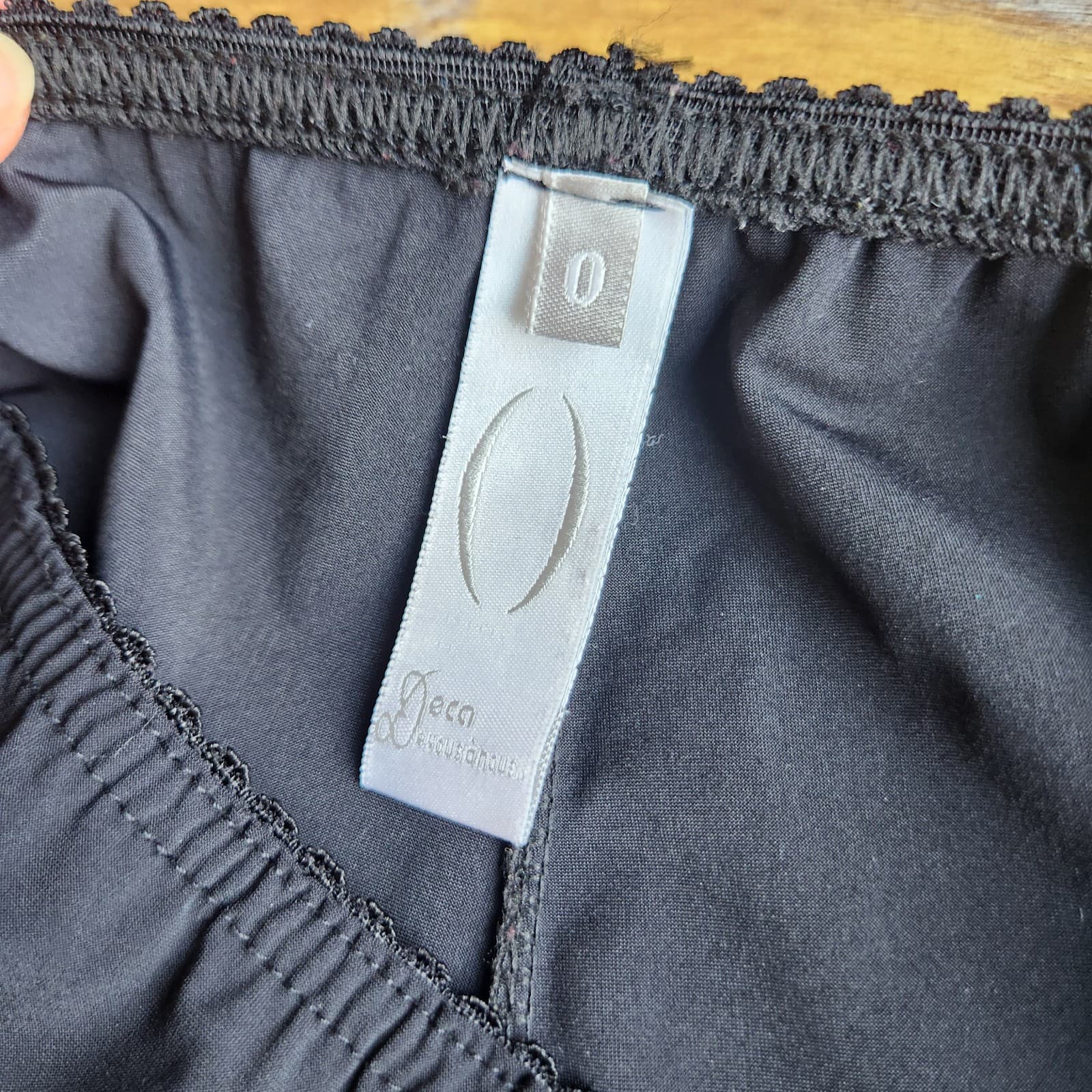 Deca De Vous A Nous France Jersey Lagenlook Cropped Pants Elastic Black Sz.0 - Thumbnail 6