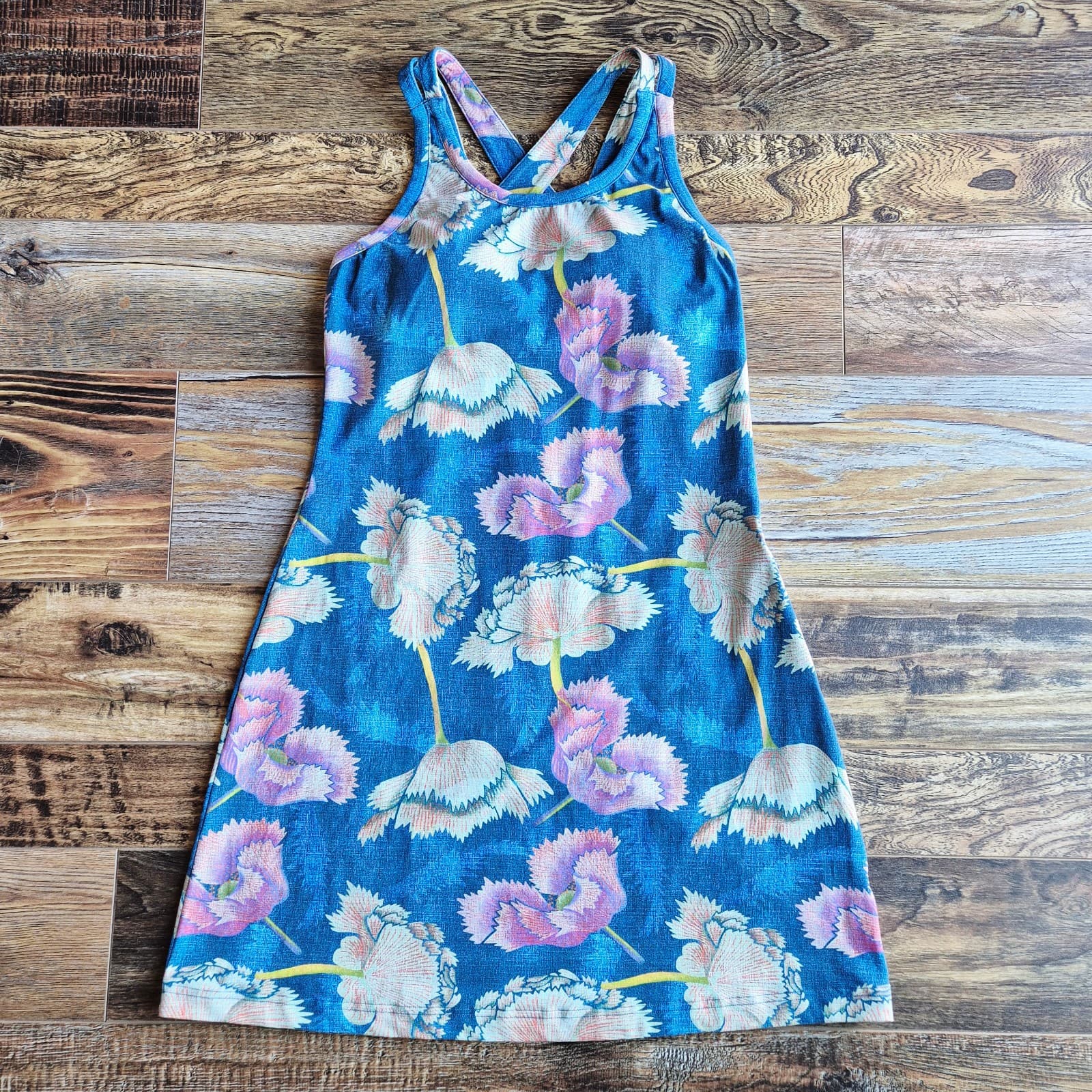 Title Nine Cirque De La Vie Dress Water Lily Built In Bra Zip Pocket Women's S - Thumbnail 4