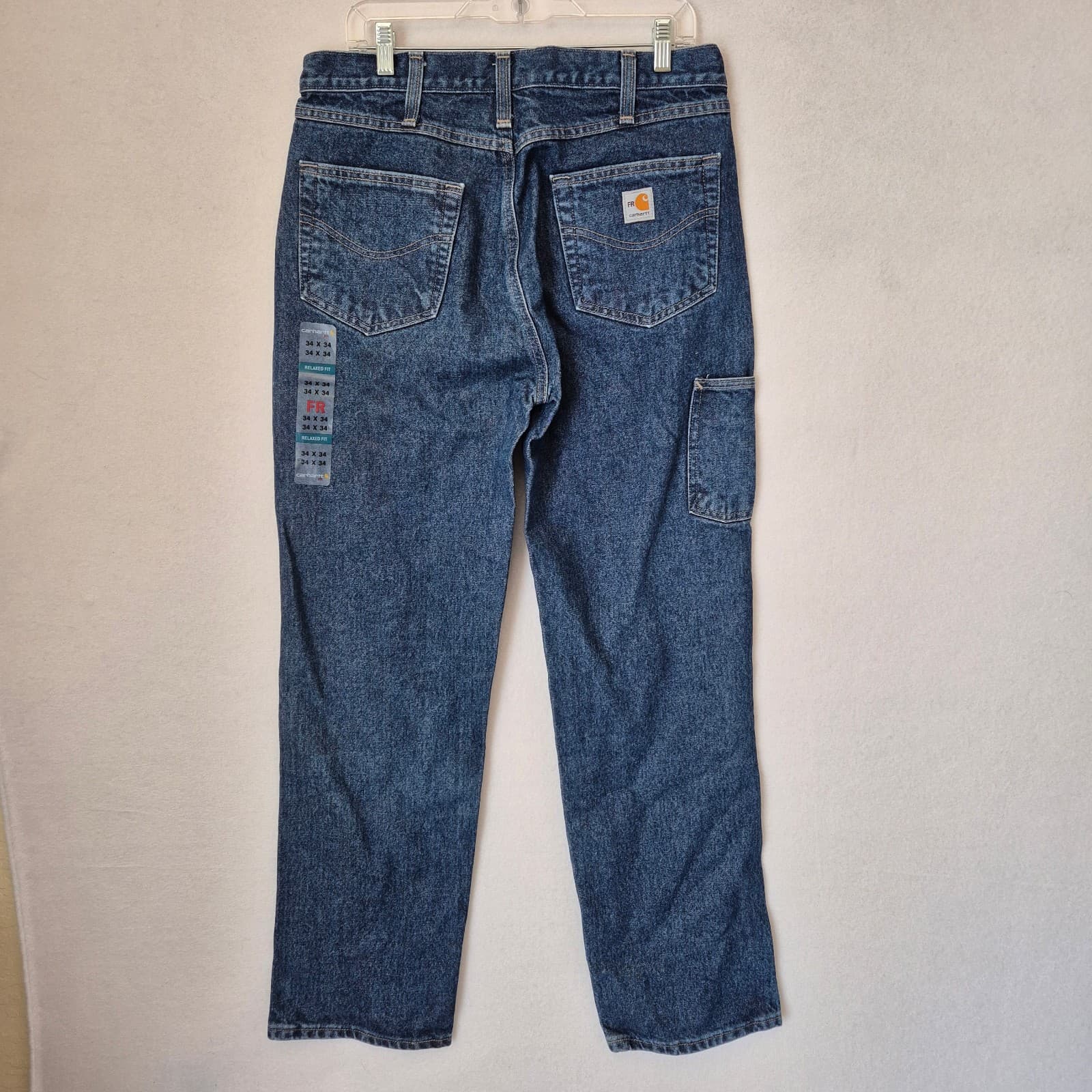 NWT Carhartt NFPA70E/2112 Utility Double-Front Jean Relaxed Fit Blue Men's 34x34 - Thumbnail 6