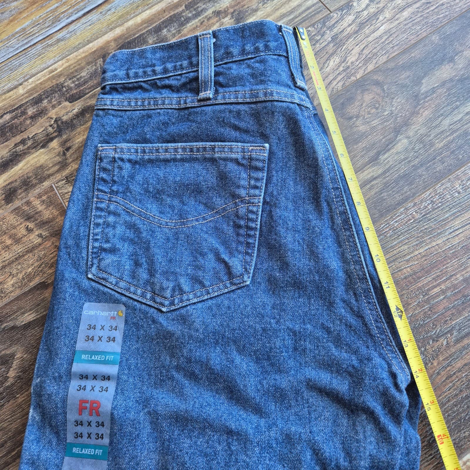 NWT Carhartt NFPA70E/2112 Utility Double-Front Jean Relaxed Fit Blue Men's 34x34 - Thumbnail 14