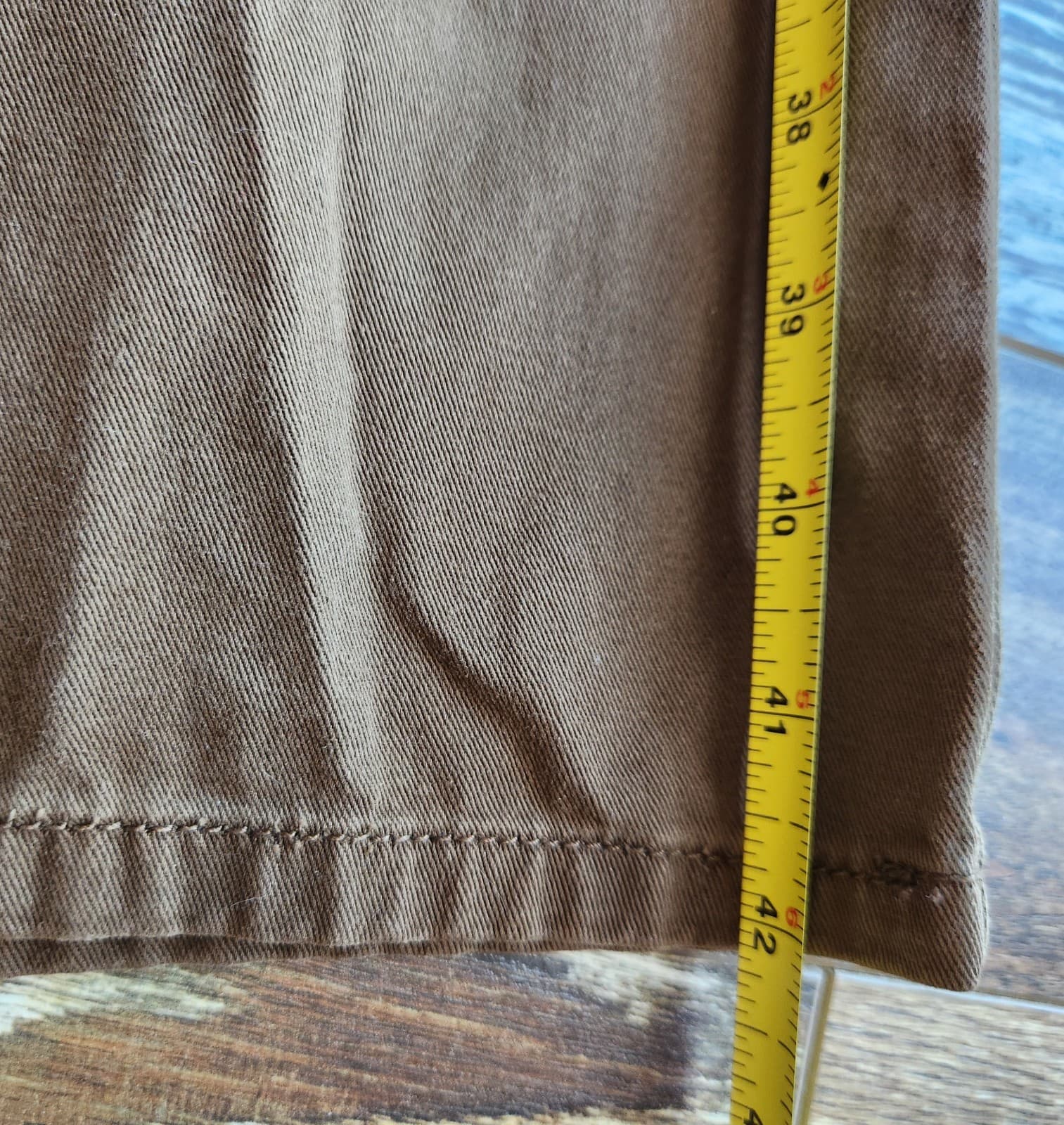 Good American Good Skate Wide Leg High Rise Pants Zip Pocket Cotton Brown Sz.26 - Thumbnail 13