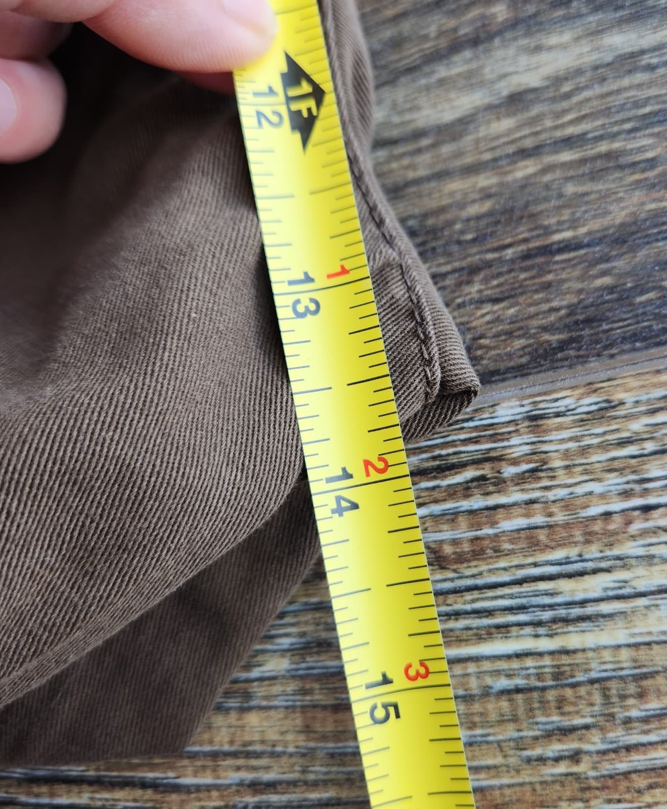Good American Good Skate Wide Leg High Rise Pants Zip Pocket Cotton Brown Sz.26 - Thumbnail 15