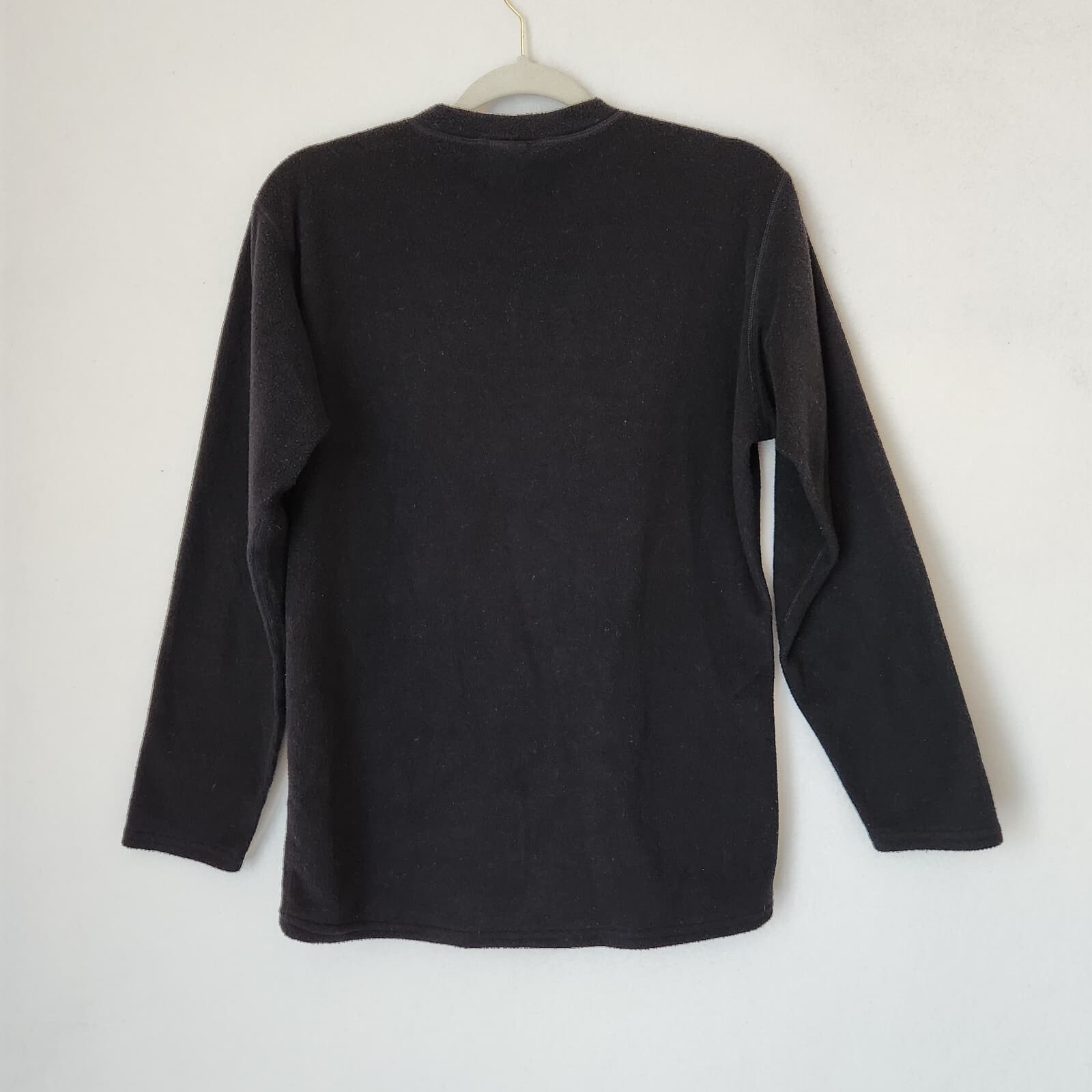 Vintage Patagonia Made in USA Capilene Fleece Henley Shirt 3/4 Snap Black Mens S - Thumbnail 5