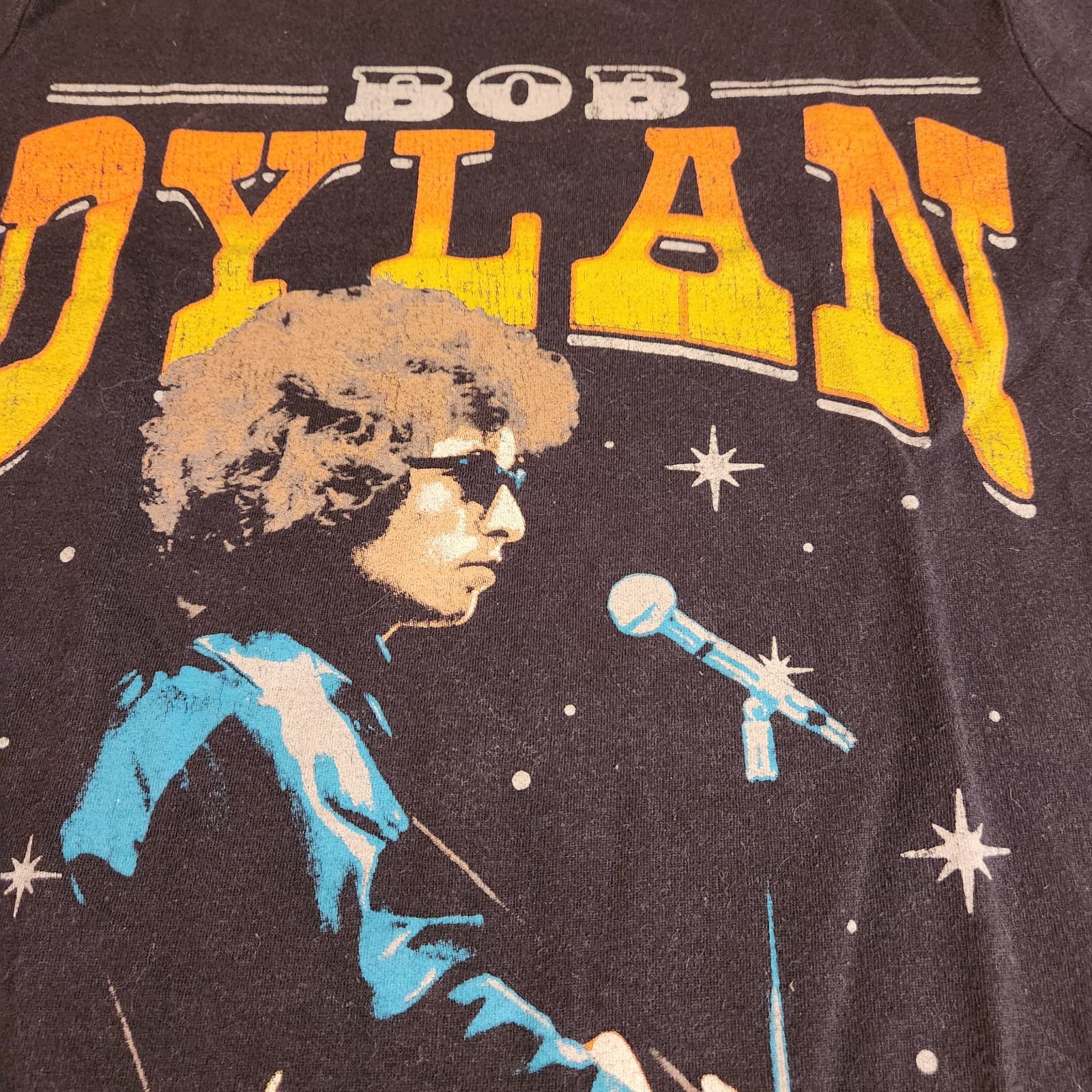 Bob Dylan World Tour 1966 Graphic Tee-Shirt Short Sleeve Black Unisex Sz.S - Thumbnail 5