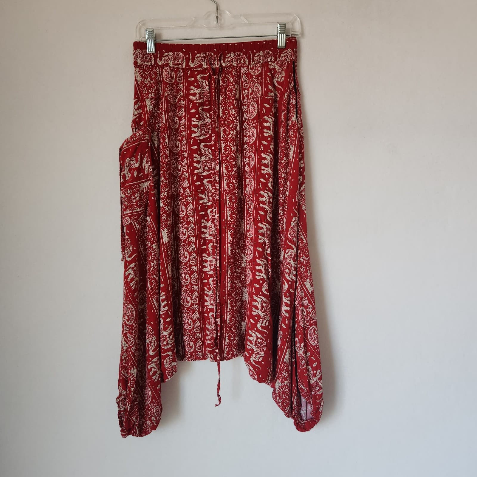 Buddha Pants O.G. Elephant Paisley Harem Pant Elastic Waist Cotton Unisex S - Thumbnail 4