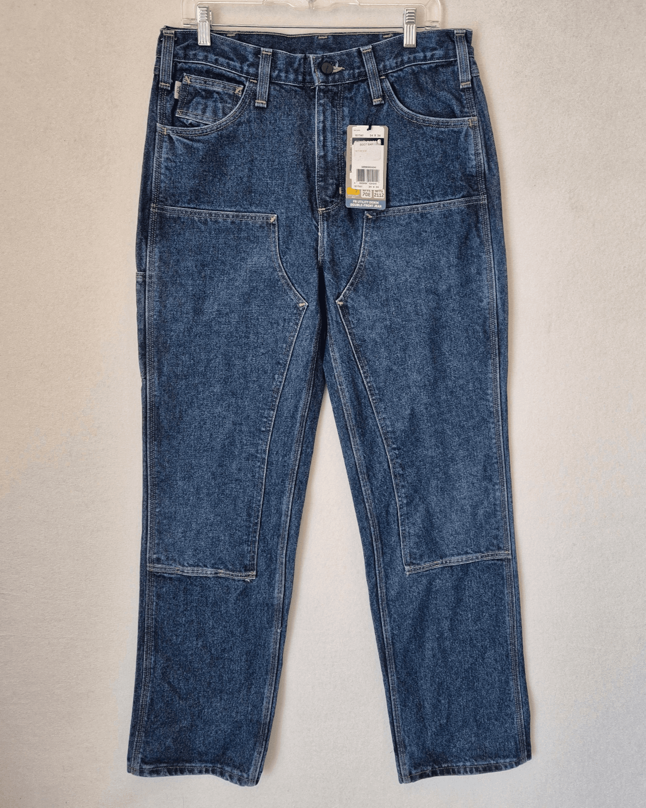 NWT Carhartt NFPA70E/2112 Utility Double-Front Jean Relaxed Fit Blue Men's 34x34