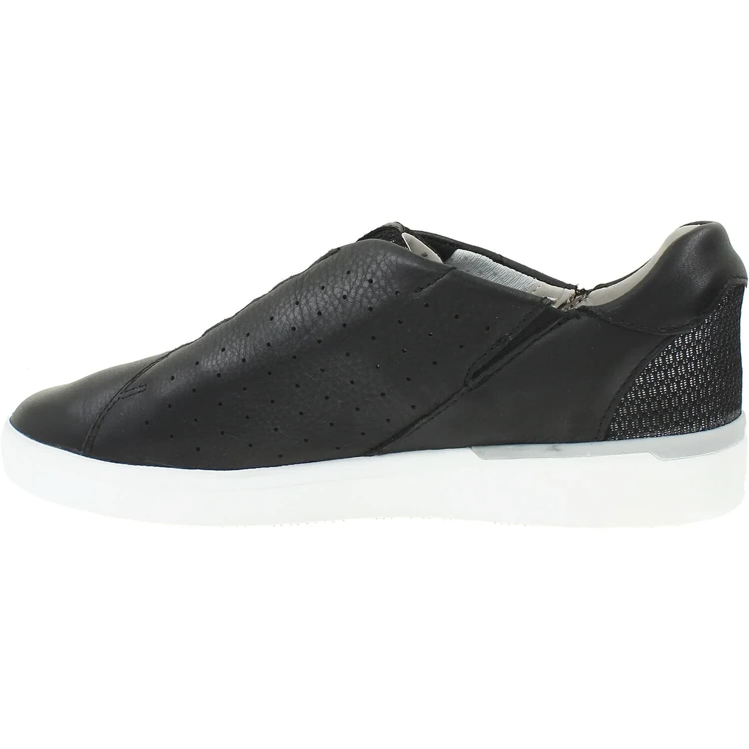 KIZIK Miami Black Leather Hand Free Comfort Slip-On Shoe Laceless Women's US8.5W - Thumbnail 5