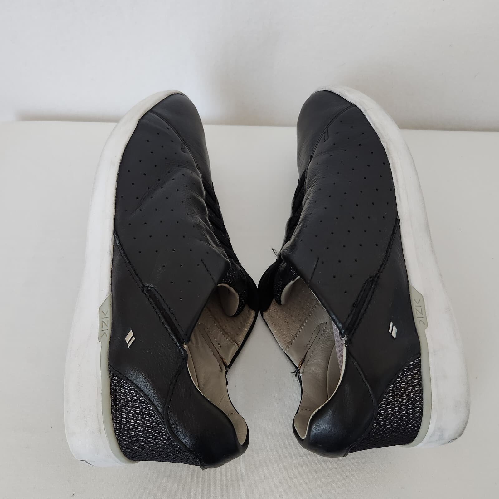 KIZIK Miami Black Leather Hand Free Comfort Slip-On Shoe Laceless Women's US8.5W - Thumbnail 11