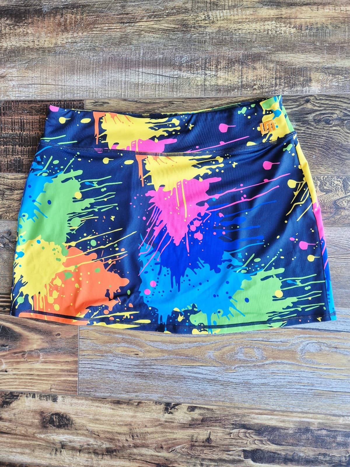 Loudmouth Golf Blasterpiece Mini Skirt Pull-On Multi Paint Splatter Women's L - Thumbnail 3