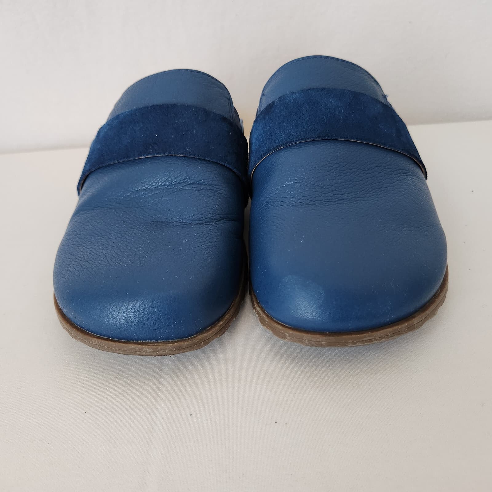 VIONIC Ambrosia Leather Slip-On Comfort Mules Orthotic Footbed Blue Women US7.5 - Thumbnail 10