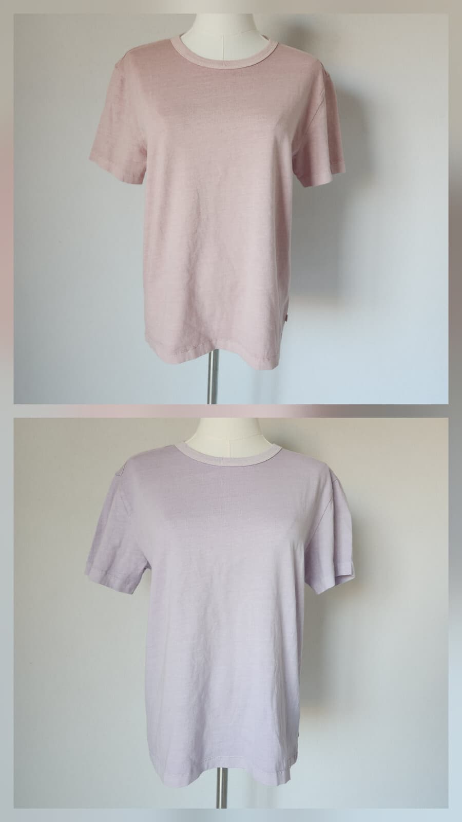 NWoT Levi's Set Of 2 Crew-Neck T-Shirt Short Sleeve Pale Purple/Mauve Women's S