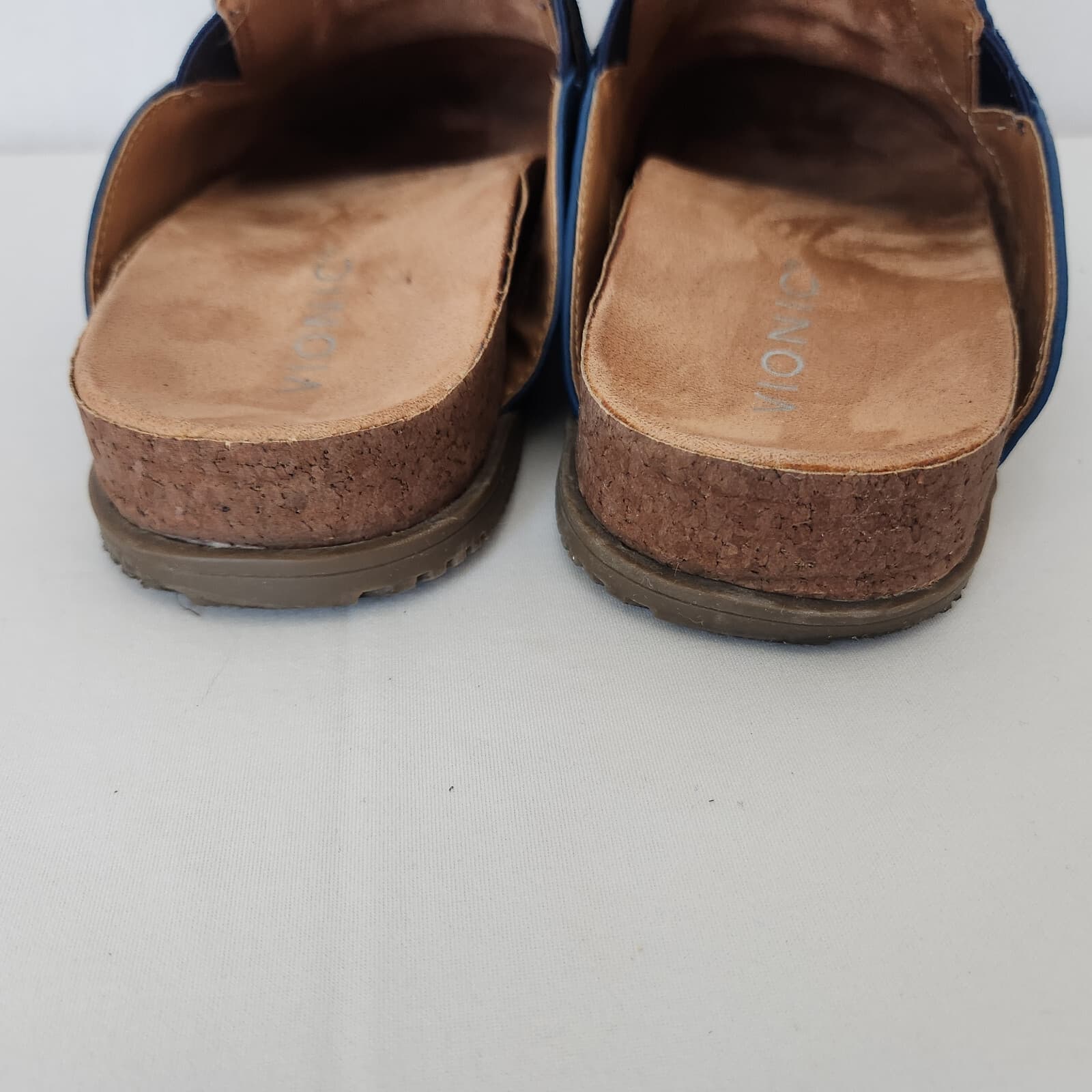 VIONIC Ambrosia Leather Slip-On Comfort Mules Orthotic Footbed Blue Women US7.5 - Thumbnail 12
