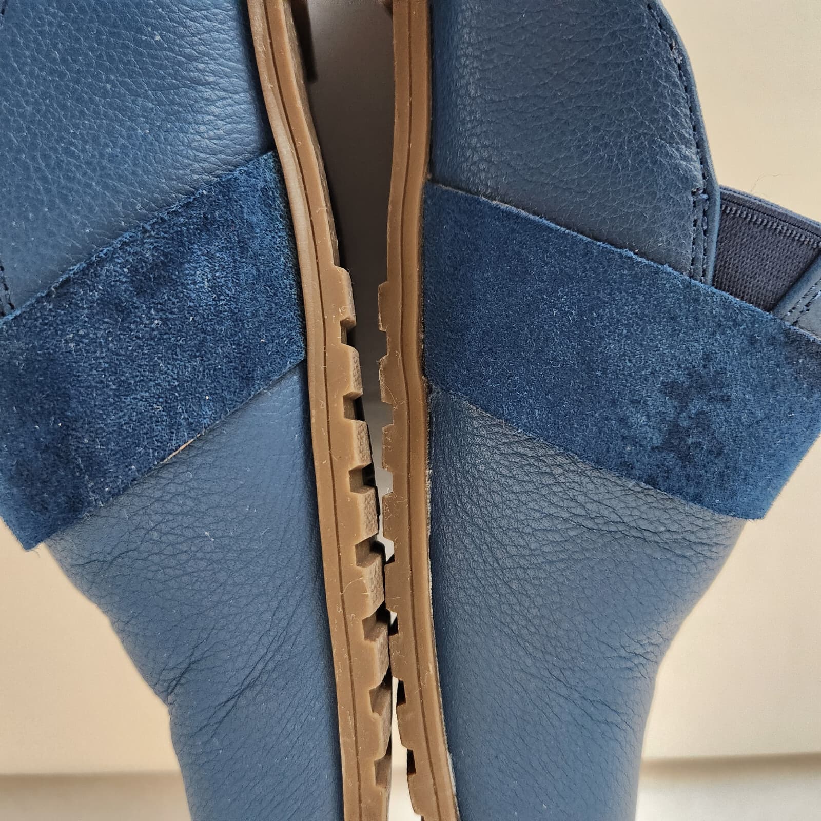 VIONIC Ambrosia Leather Slip-On Comfort Mules Orthotic Footbed Blue Women US7.5 - Thumbnail 8
