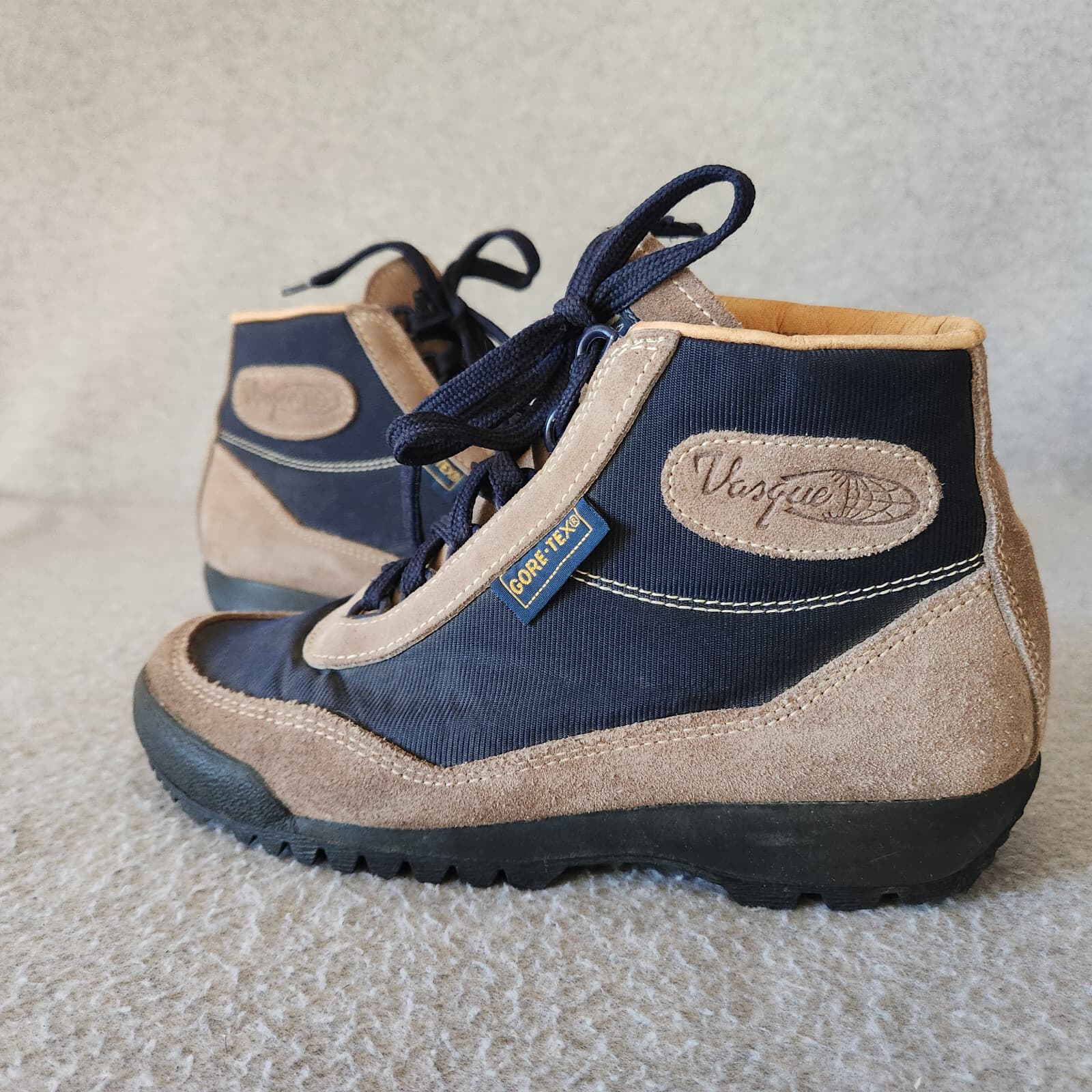 Vasque Made in Italy Skywalk Suede Gore Tex Hiking Ankle Boots Blue Women US6.5 - Thumbnail 3