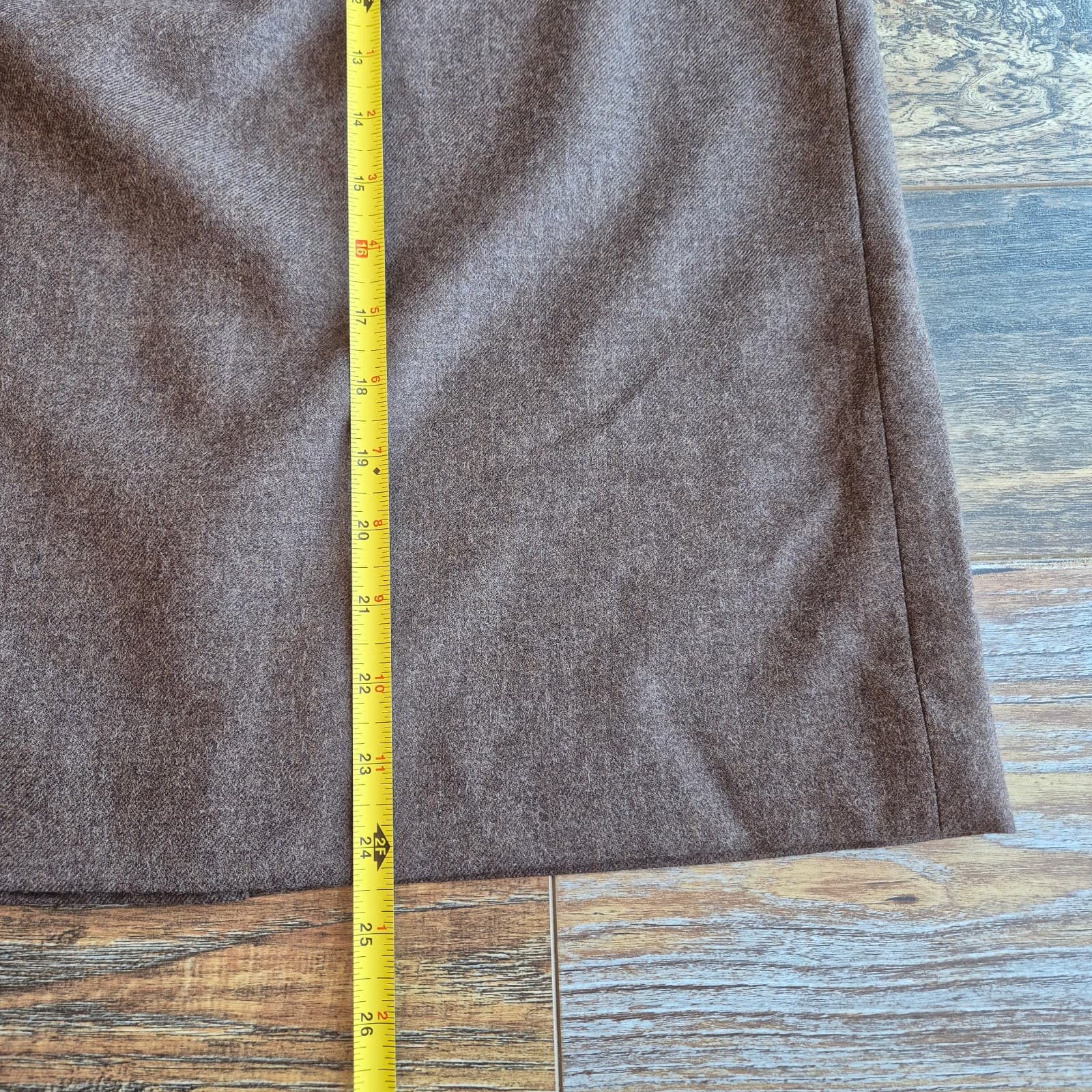 Vintage NWT Pendleton USA Made 100% Virgin Wool Mini Pencil Skirt Brown Sz.10 - Thumbnail 7