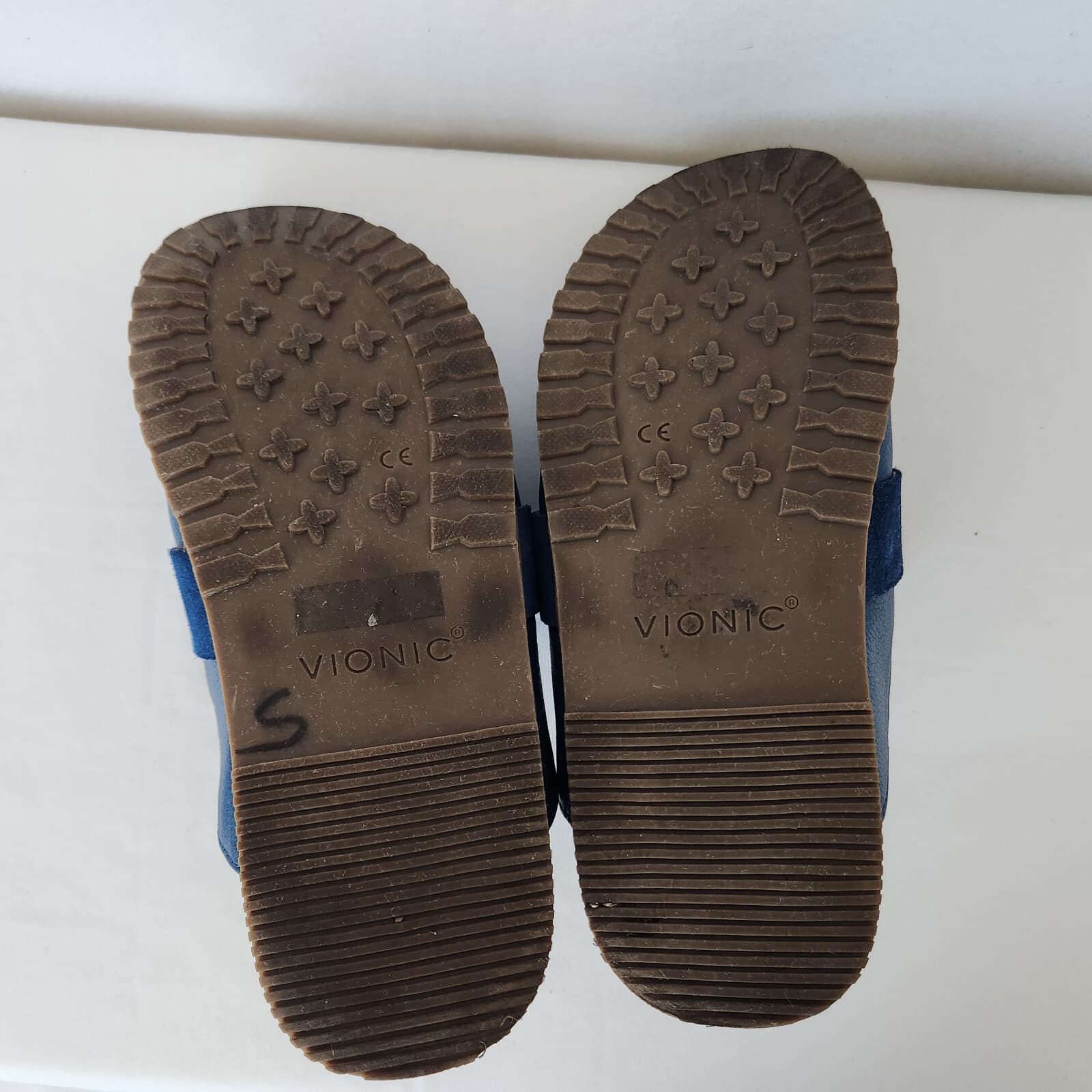 VIONIC Ambrosia Leather Slip-On Comfort Mules Orthotic Footbed Blue Women US7.5 - Thumbnail 9
