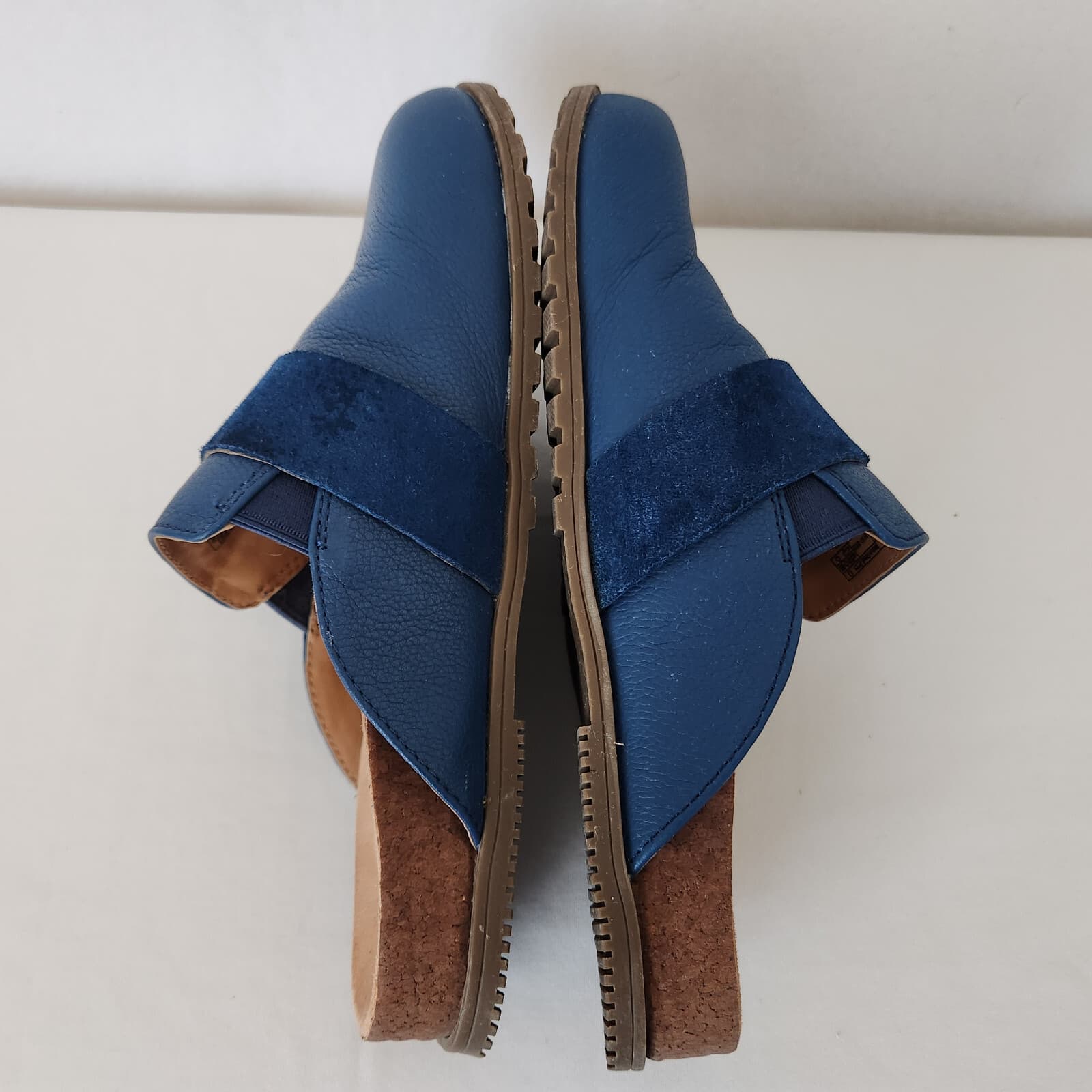 VIONIC Ambrosia Leather Slip-On Comfort Mules Orthotic Footbed Blue Women US7.5 - Thumbnail 7