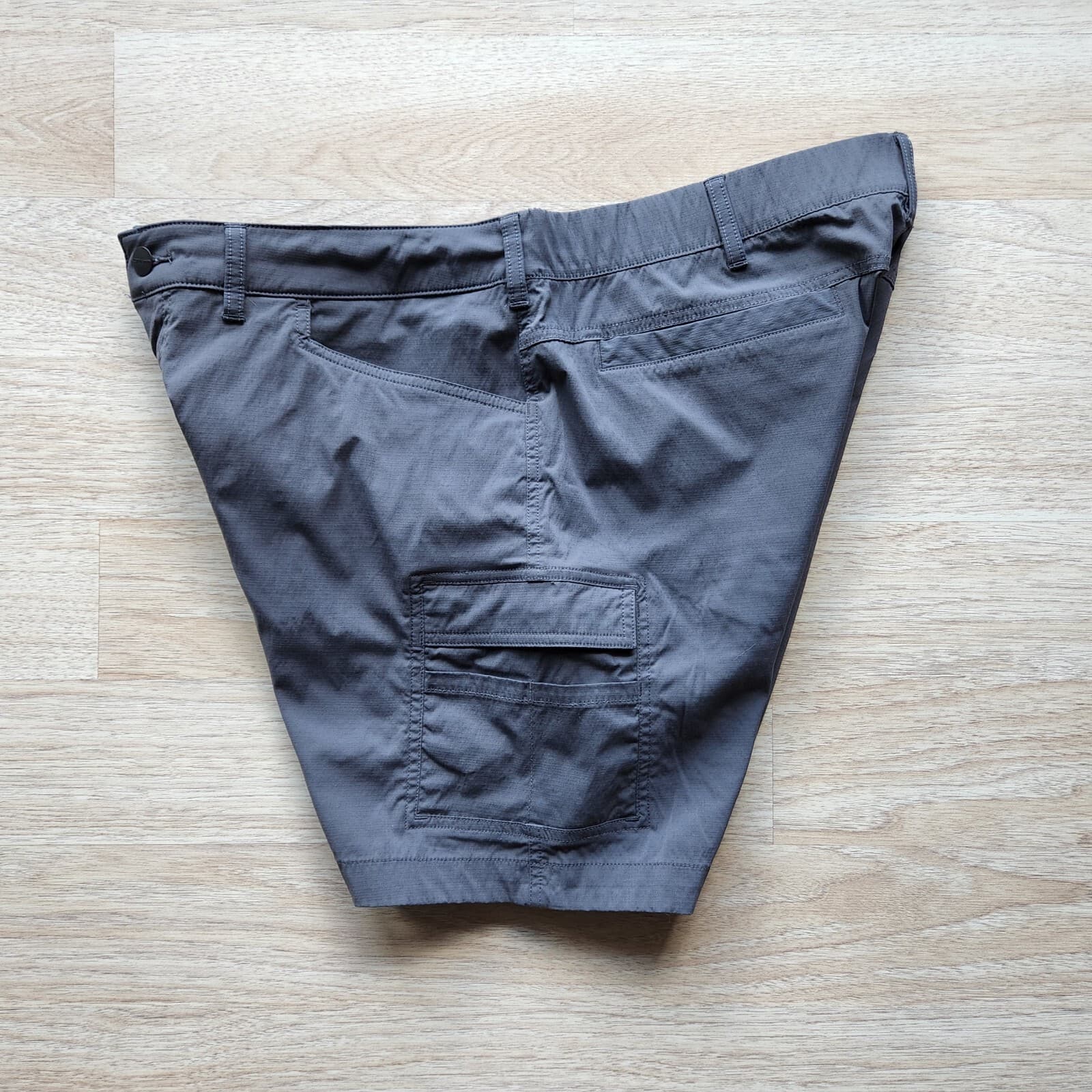 Carhartt Force Madden Cargo Straight Fit Shorts Stretch Zip Grey Women Sz.18 - Thumbnail 5