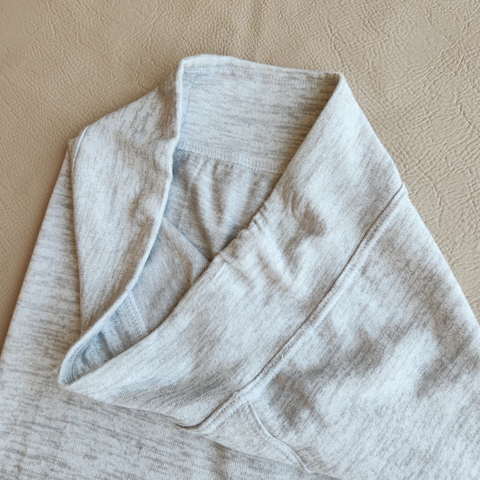 Aritzia Wilfred Free Shields Knit Midi Pencil Skirt Front Slit Pull-On Grey Sz.S - Thumbnail 6