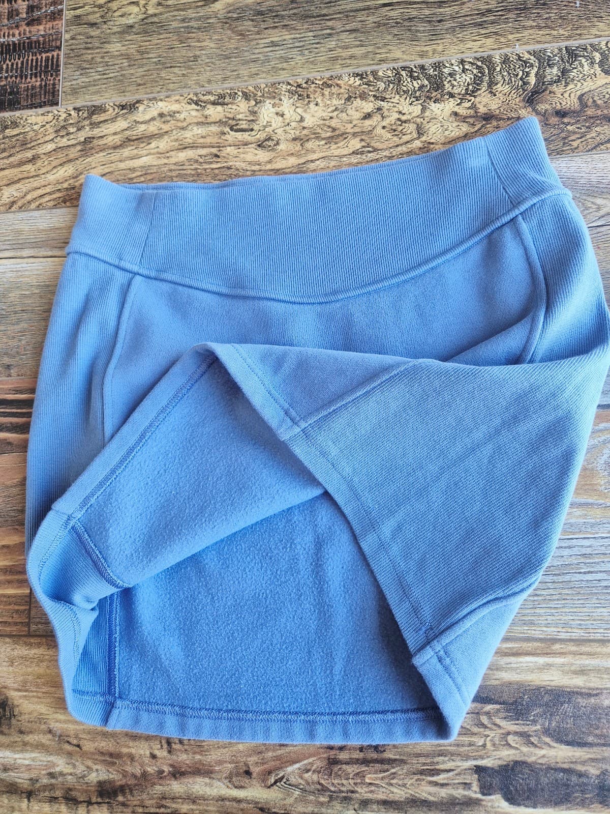 Lululemon Scuba High-Rise Mini Skirt Pull-On Fleece Knit Oasis Blue Women's M - Thumbnail 9