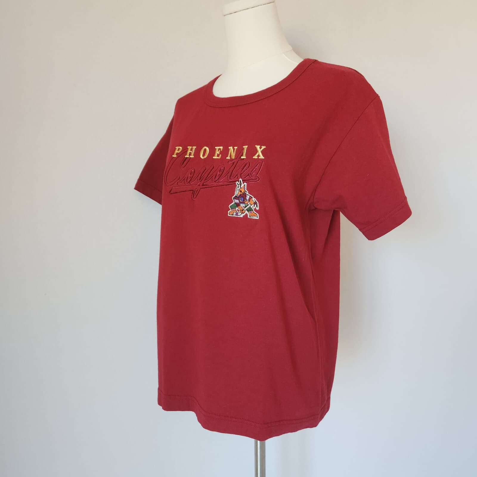 Vintage Lee Sport Made in USA NHL Phoenix Coyotes Embroidered T-Shirt Women's S - Thumbnail 3