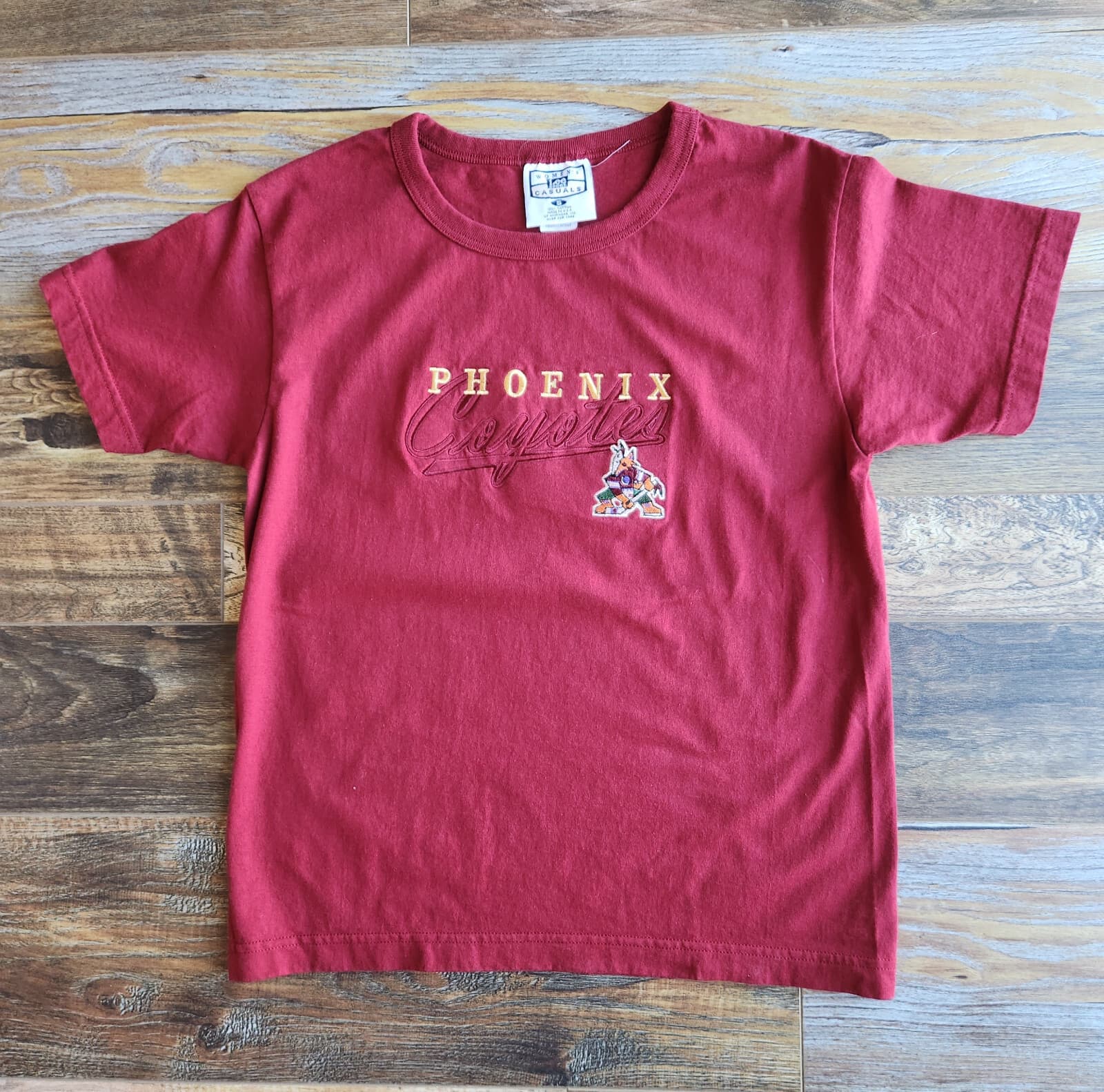 Vintage Lee Sport Made in USA NHL Phoenix Coyotes Embroidered T-Shirt Women's S - Thumbnail 4