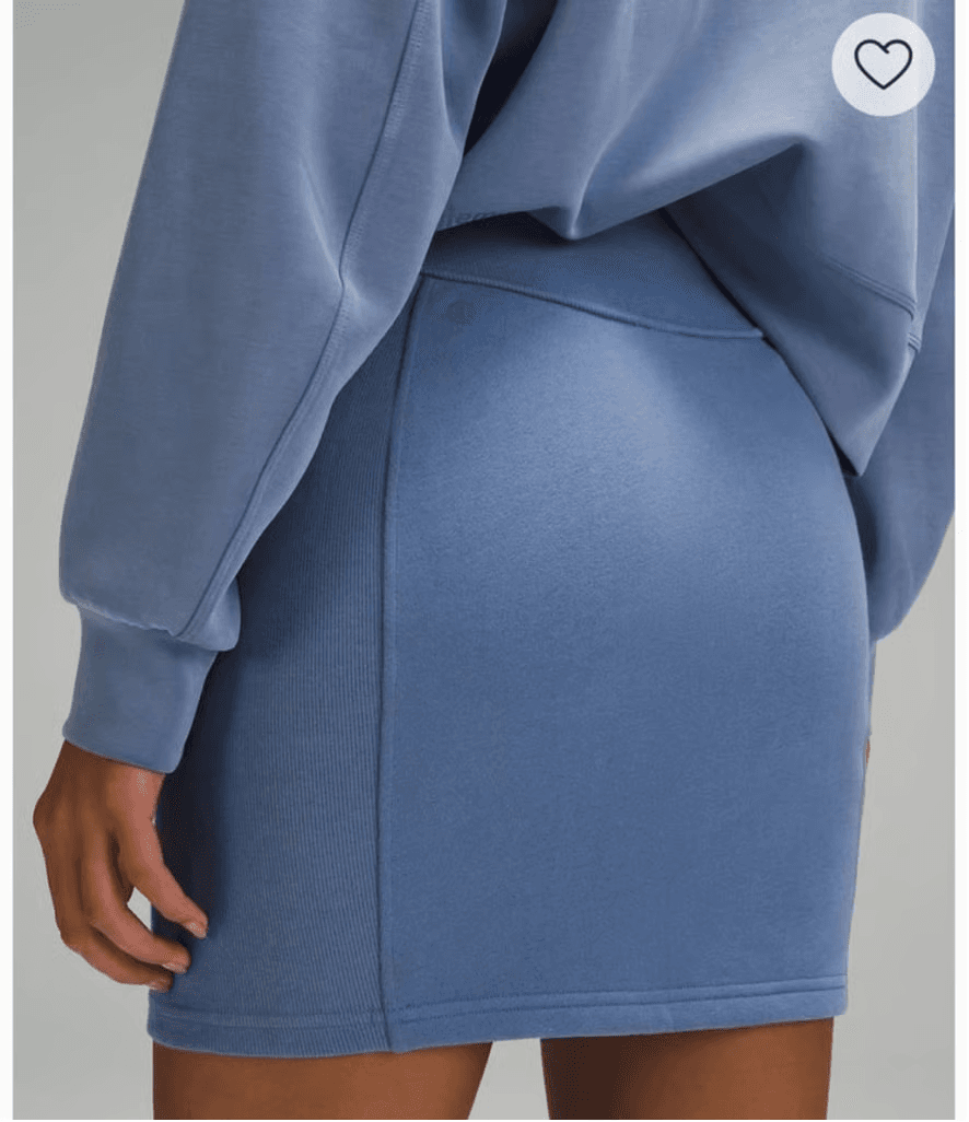 Lululemon Scuba High-Rise Mini Skirt Pull-On Fleece Knit Oasis Blue Women's M - Thumbnail 7