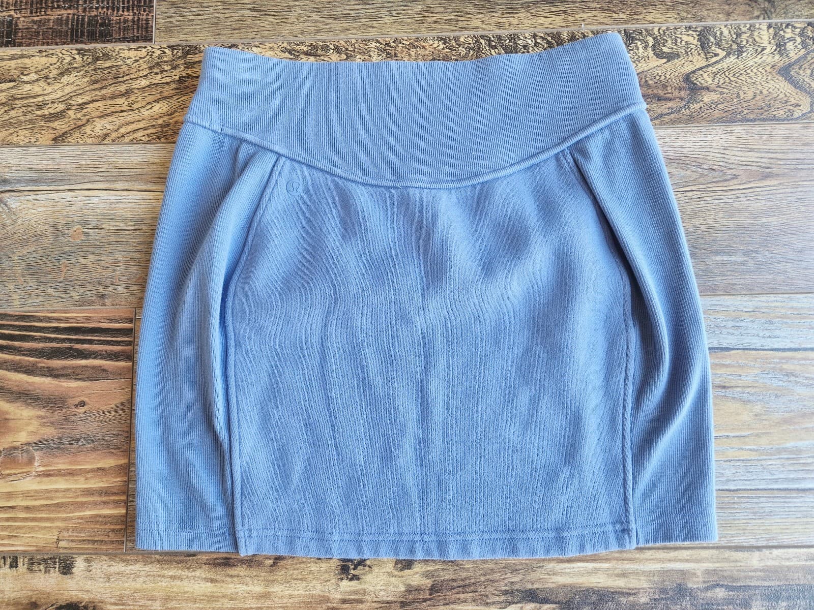 Lululemon Scuba High-Rise Mini Skirt Pull-On Fleece Knit Oasis Blue Women's M - Thumbnail 6