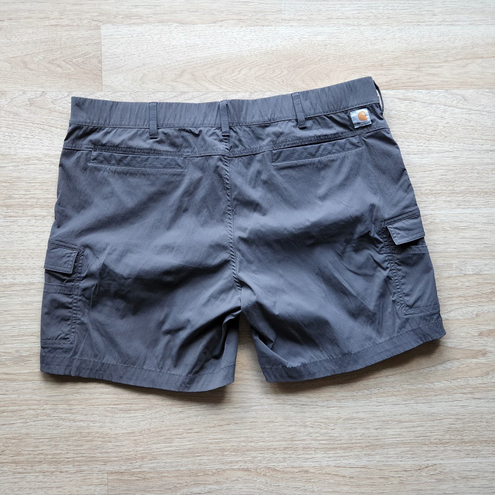 Carhartt Force Madden Cargo Straight Fit Shorts Stretch Zip Grey Women Sz.18 - Thumbnail 6