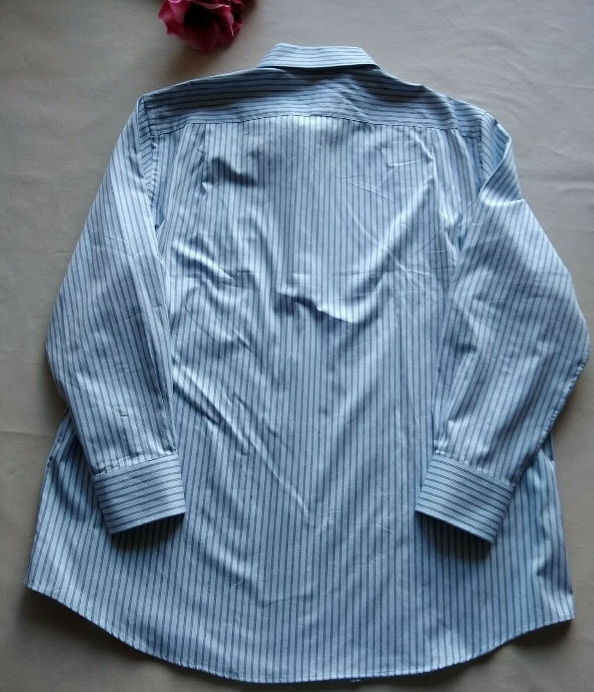 Tommy Bahama Cotton Dress Shirt Button-down Long Sleeves White Strip 17 (32-33) - Thumbnail 4