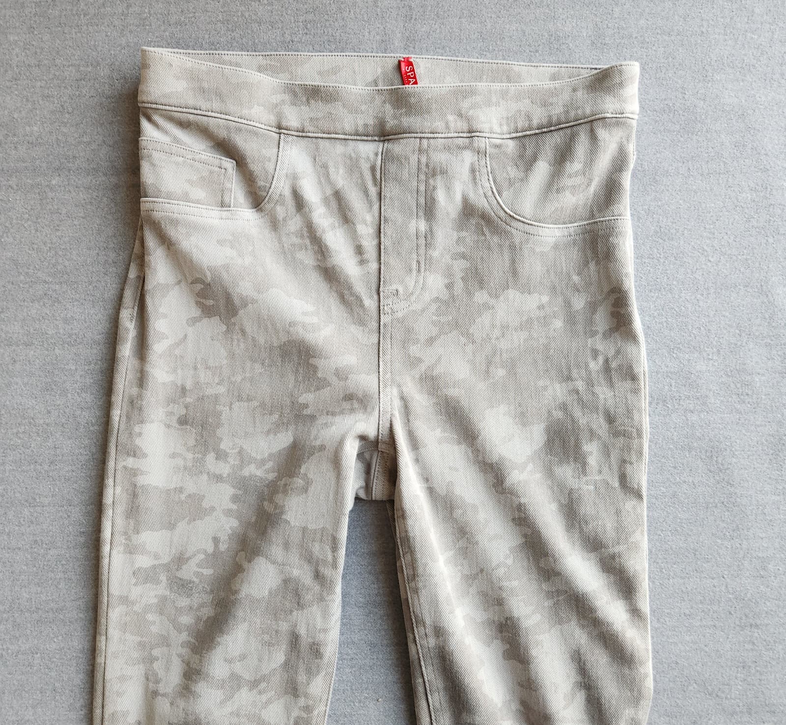 SPANX Camouflage Jean-ish Ankle Legging Back Pocket Stretch Cotton Grey Womens M - Thumbnail 4