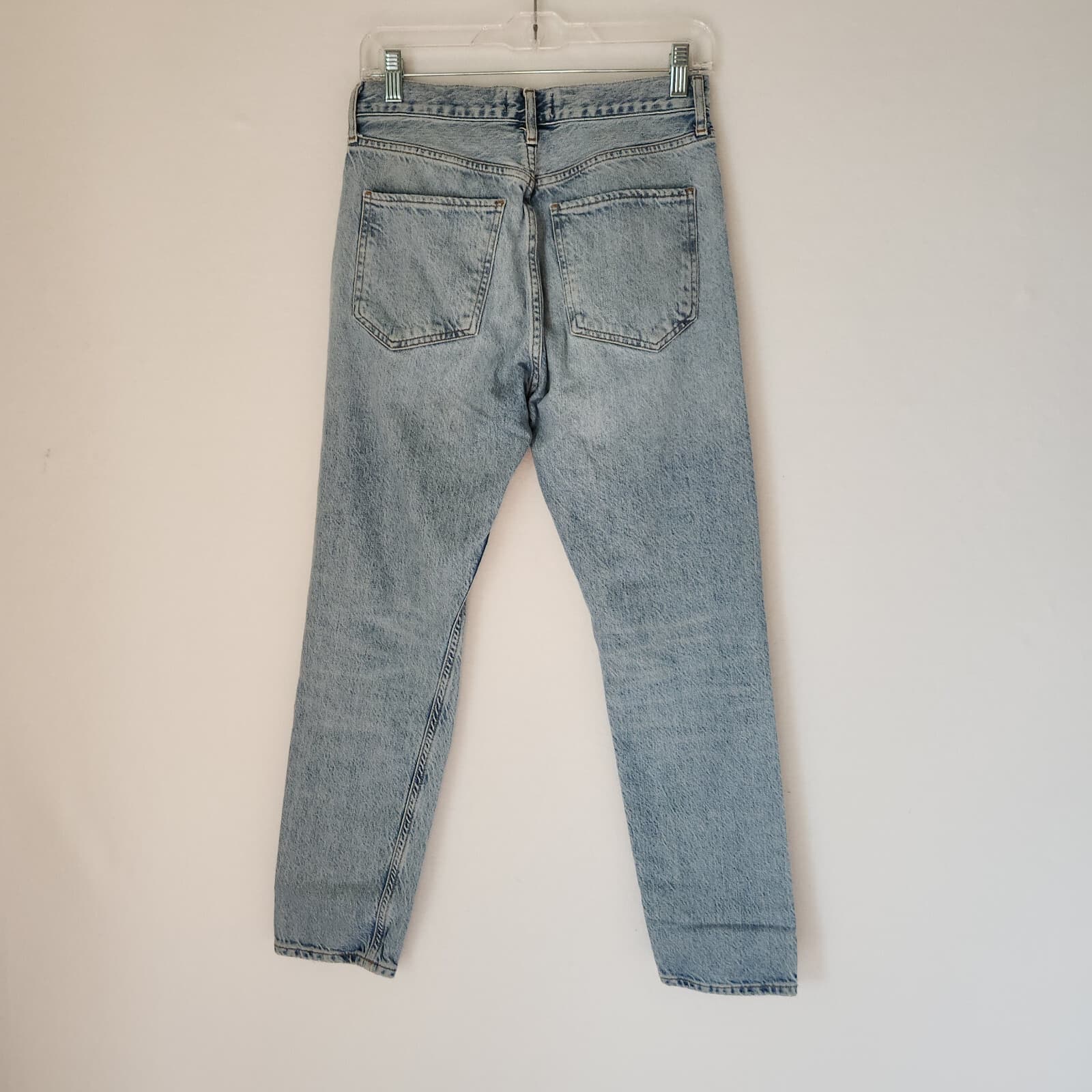 Agolde Jaime High Rise Distressed Jeans Button-Fly Organic Cotton Blue Sz.26 - Thumbnail 7