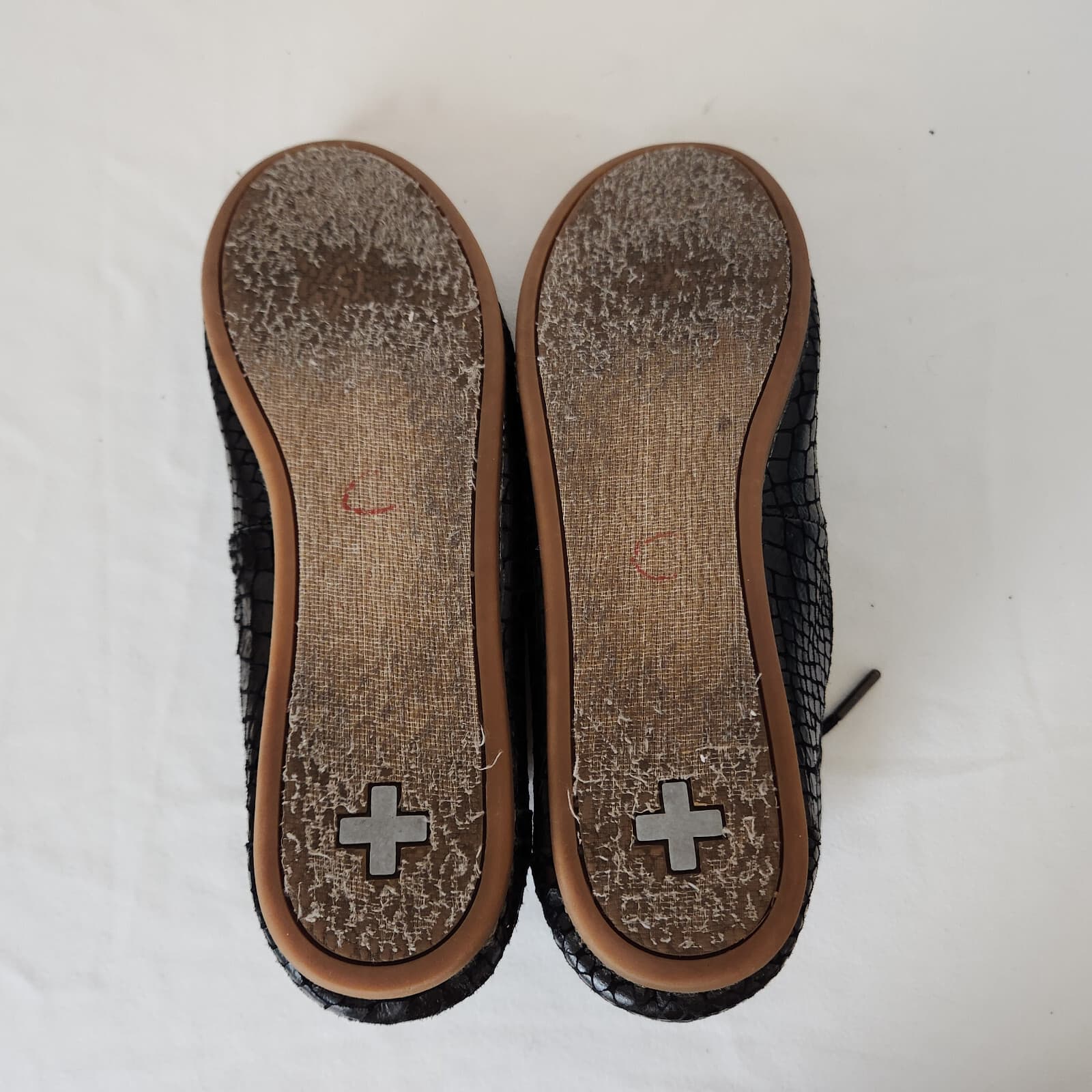 TOMS Serpentine Tribal Boots Lace-Up Snakeskin Embossed Leather Black Womens 9.5 - Thumbnail 7